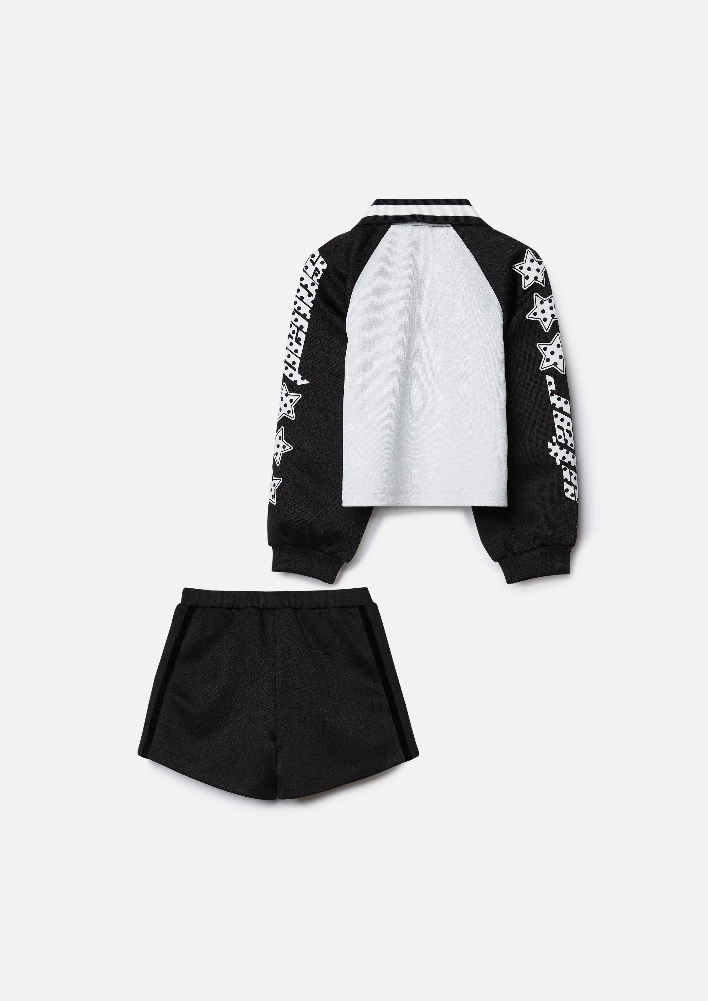 Bow Sporty Ensemble Long Sleeve Polo Shirt and Shorts For Girls The Star Athlete Collection