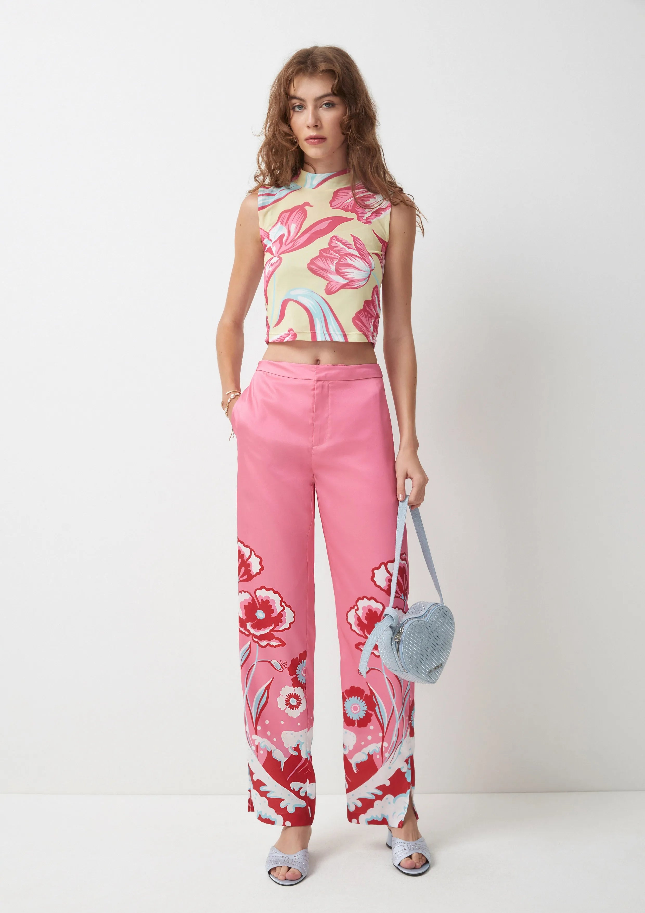 Print Trousers Symphony of Petals