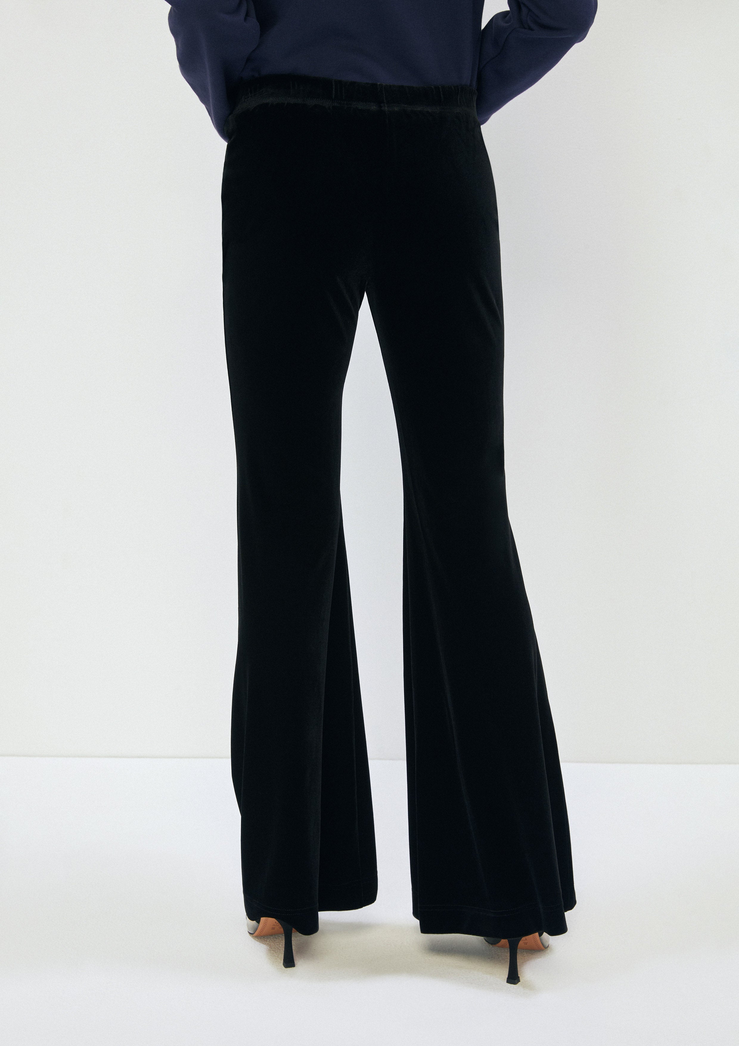 Velvet Flare Pants White Horizon
