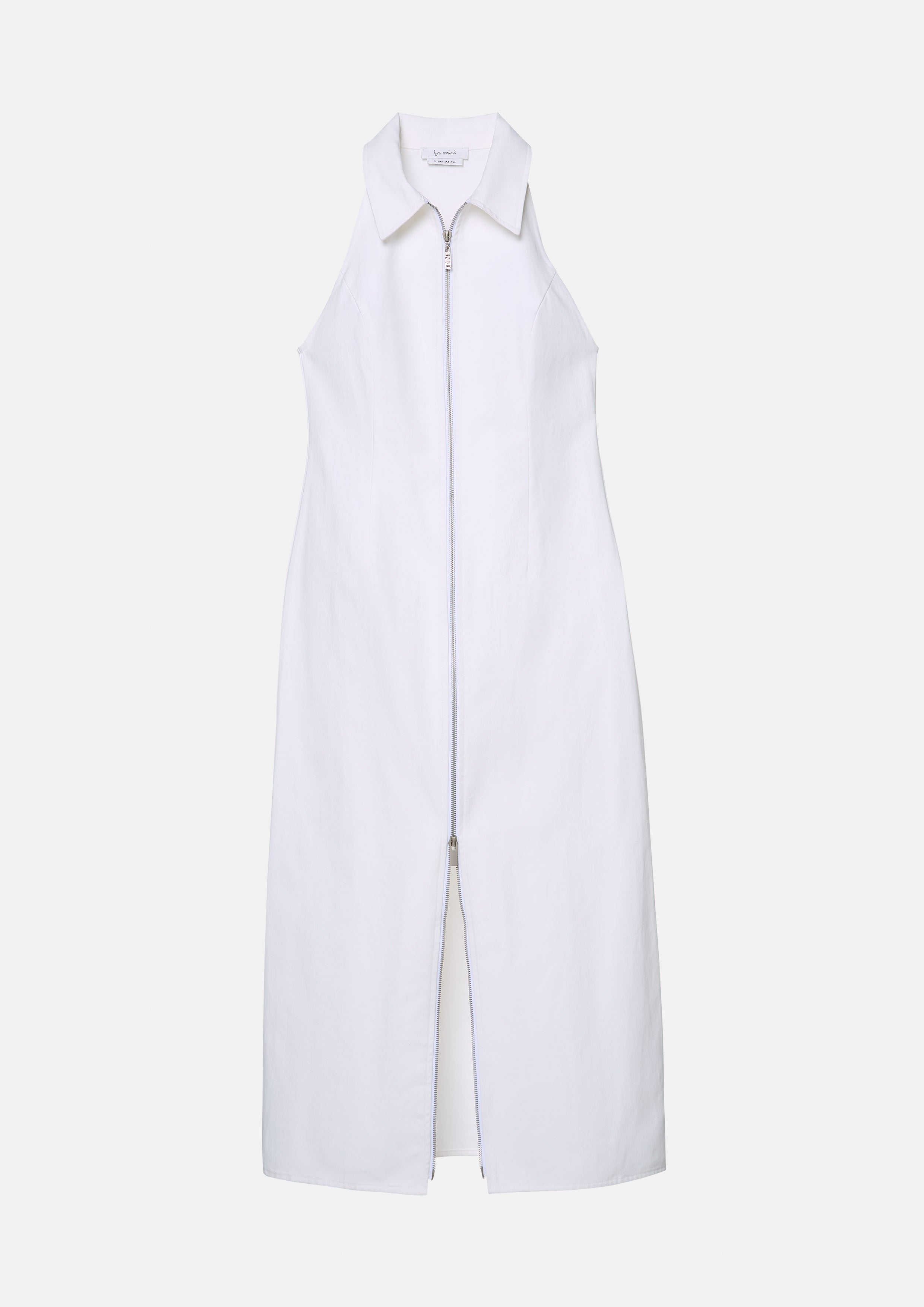 Collared Front-Zip Sleeveless Dress Roar of Serengeti