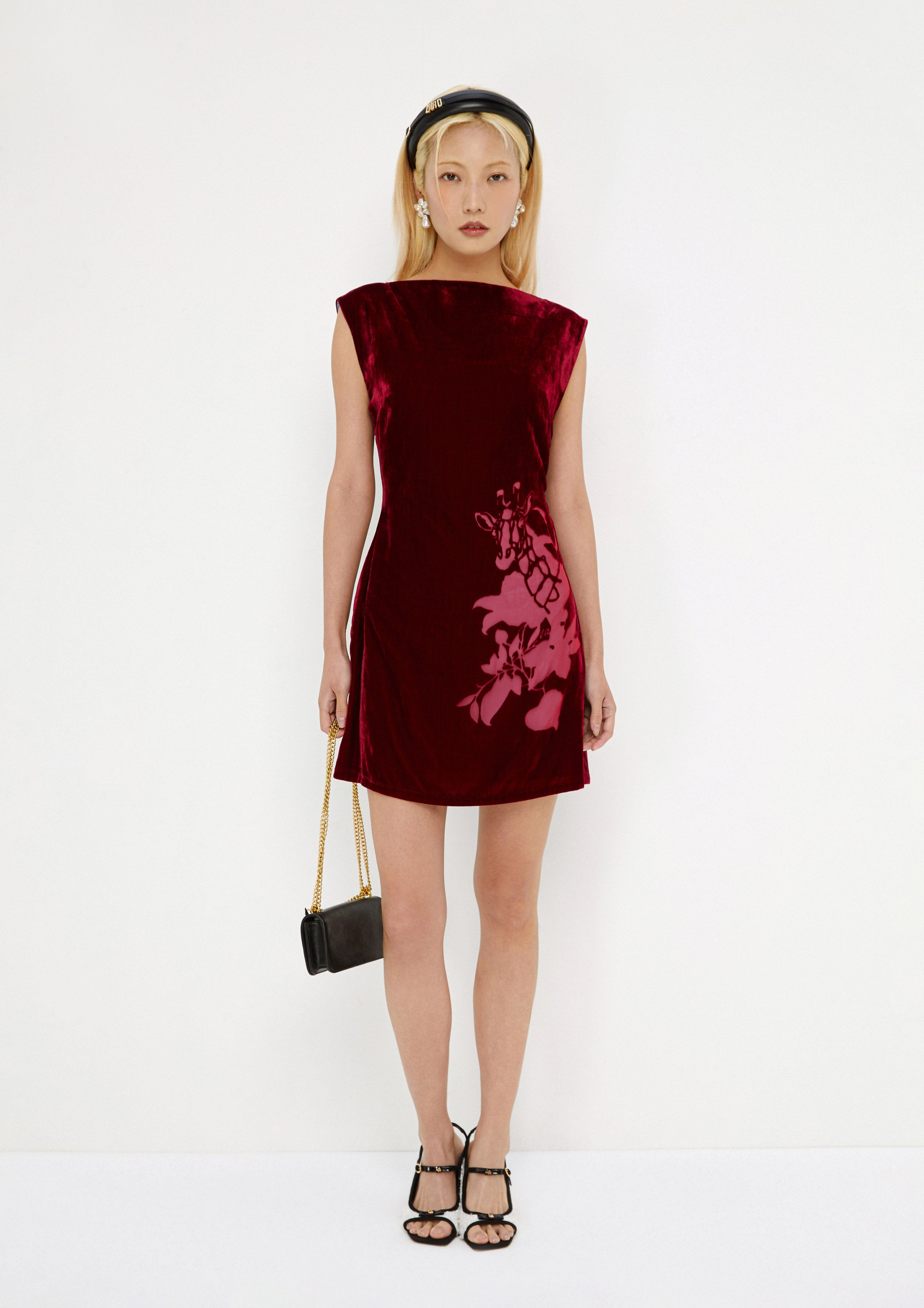 Velvet Mini Dress Drowning In Love