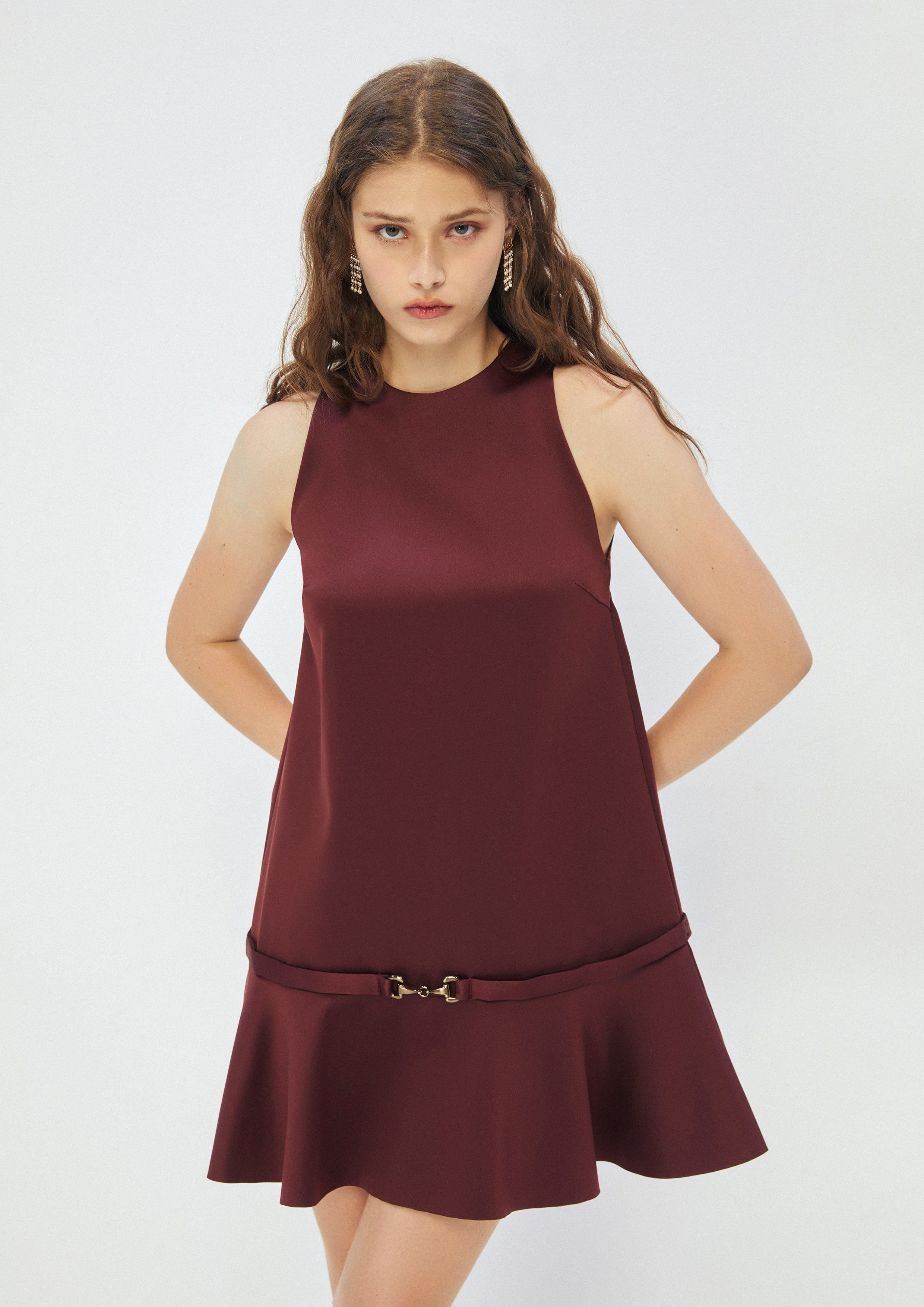 Sleeveless Mini Dress Whisper of The Song Birds