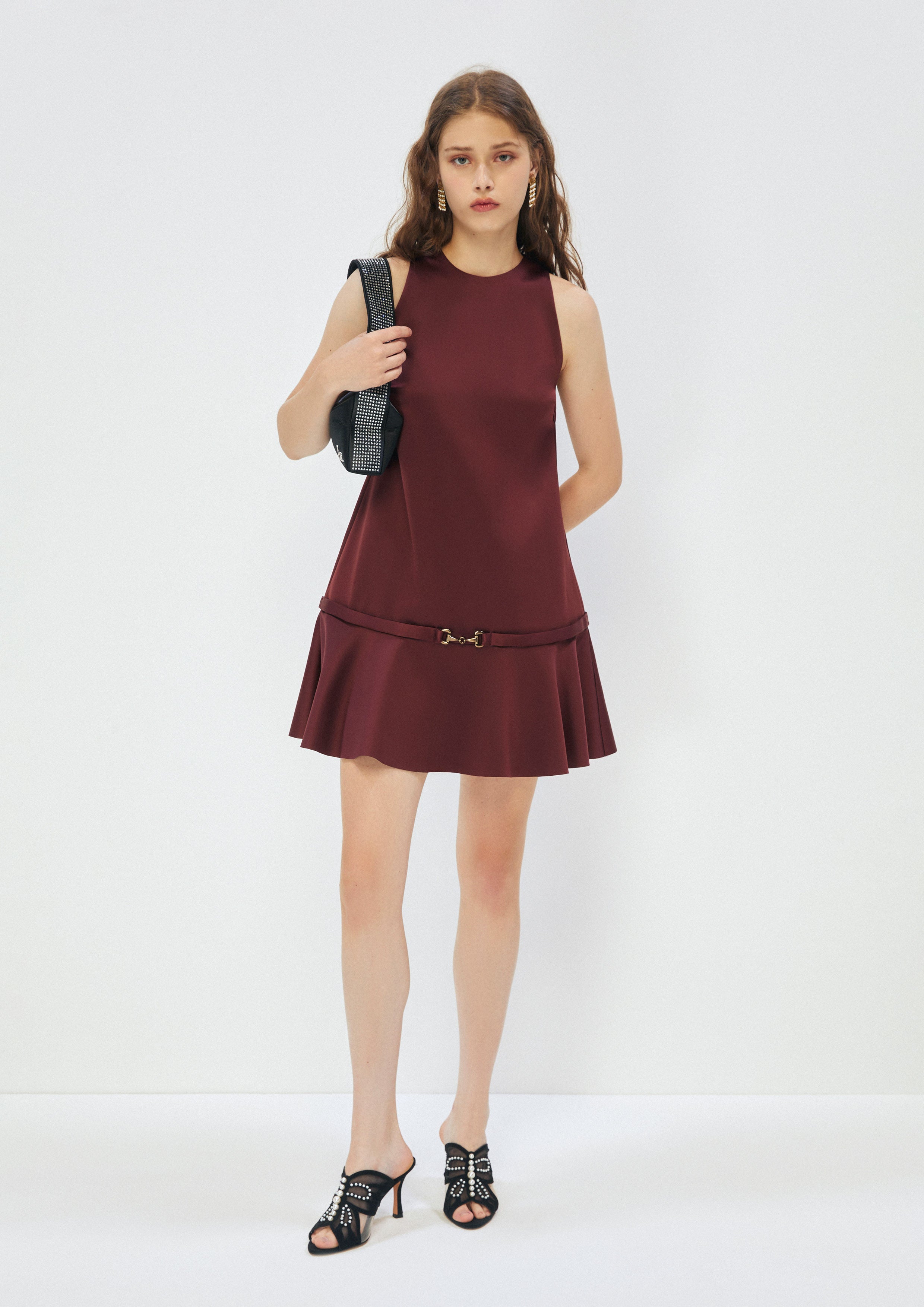 Sleeveless Mini Dress Whisper of The Song Birds