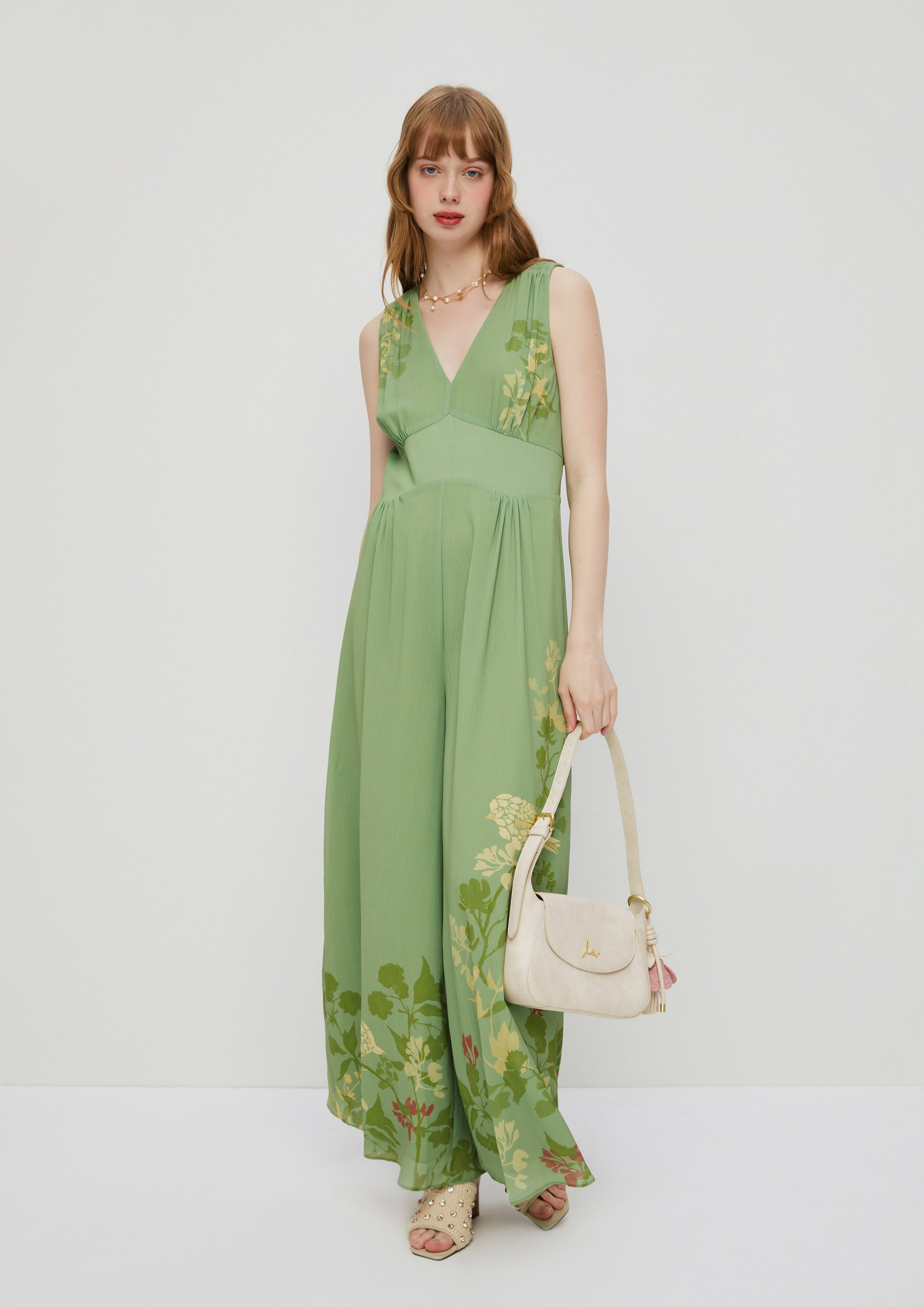 Leaf Print Jumpsuit Woodland Wonderlust