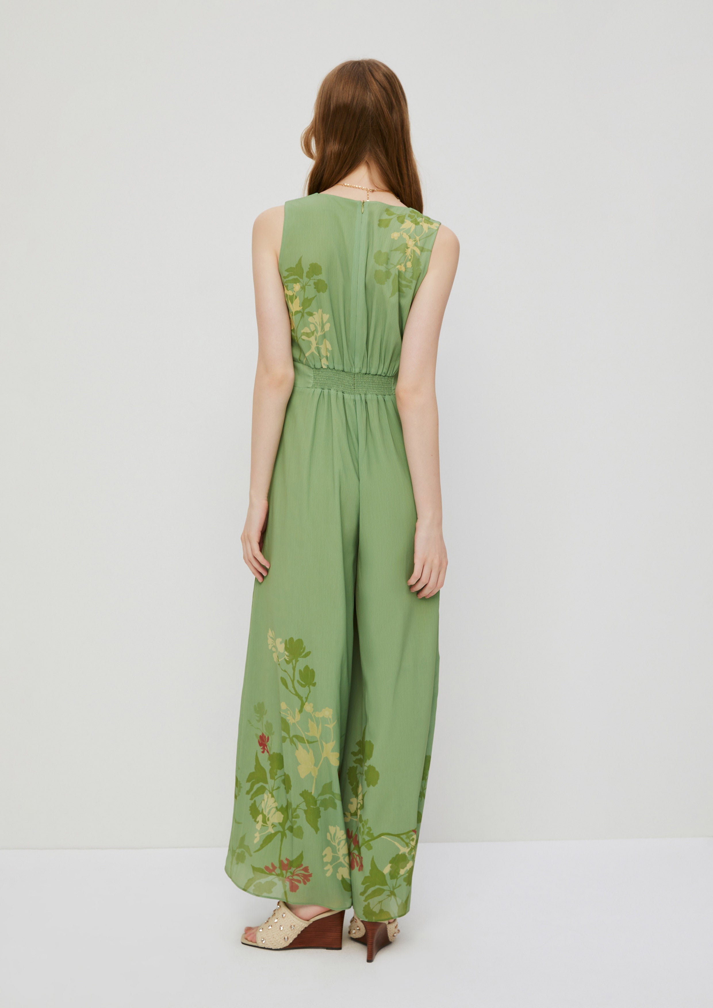 Leaf Print Jumpsuit Woodland Wonderlust