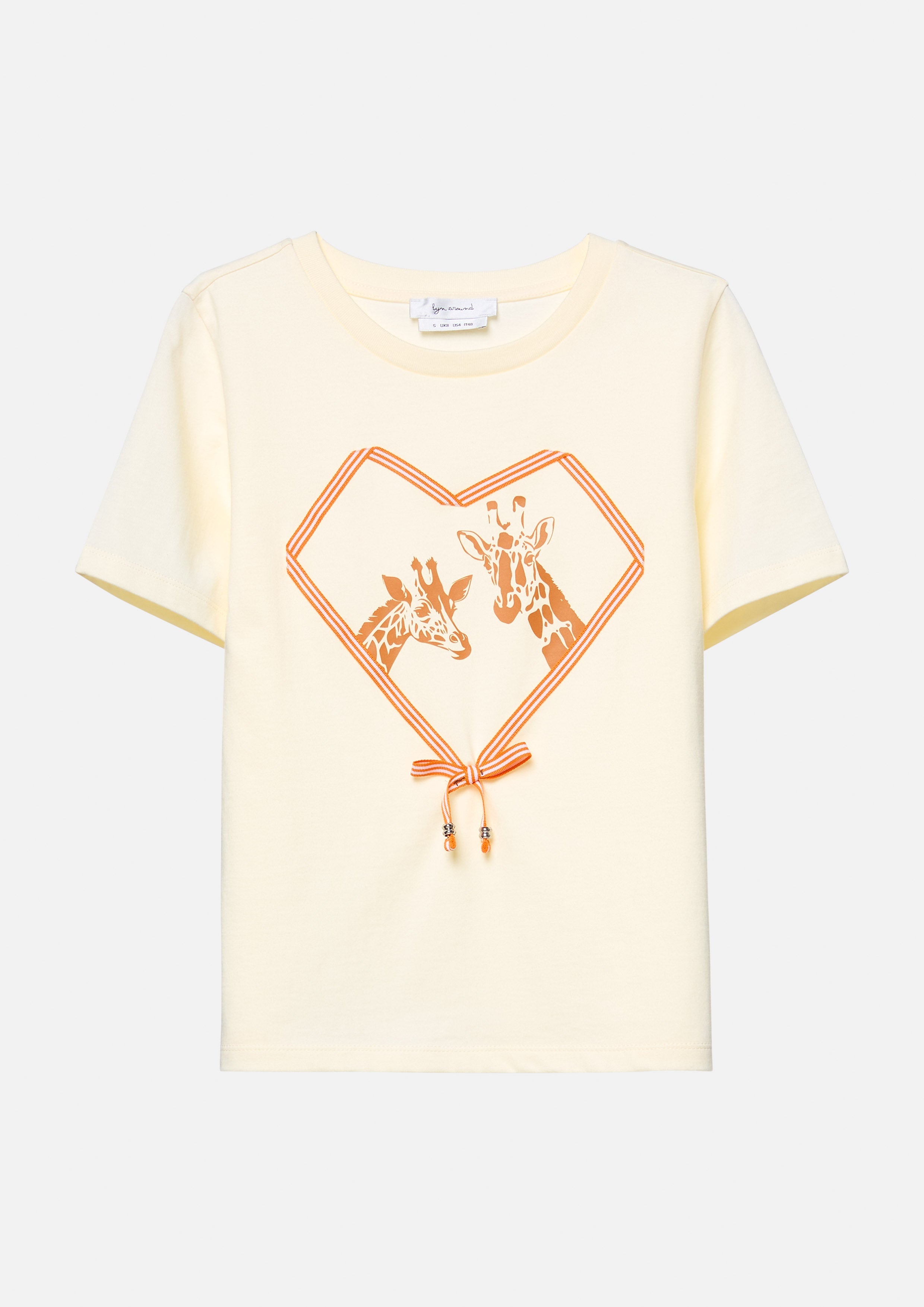 เสื้อยืด ลายยีราฟ กรอบรูปหัวใจ