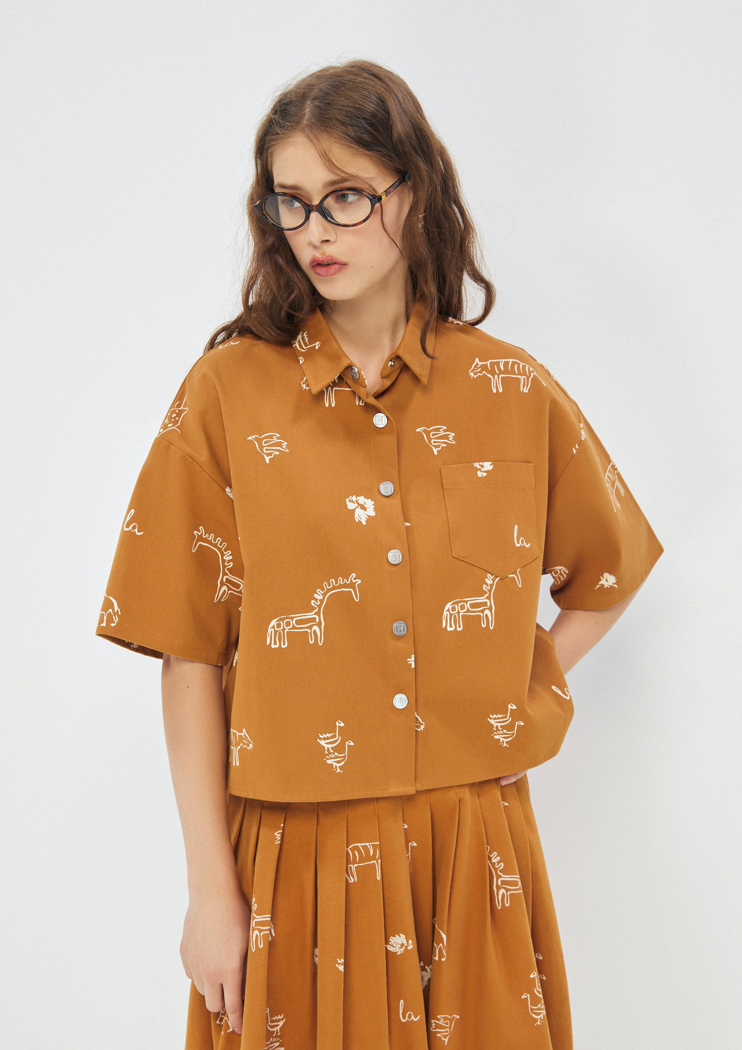 Animal Print Short Sleeve Shirt Africa's Finest