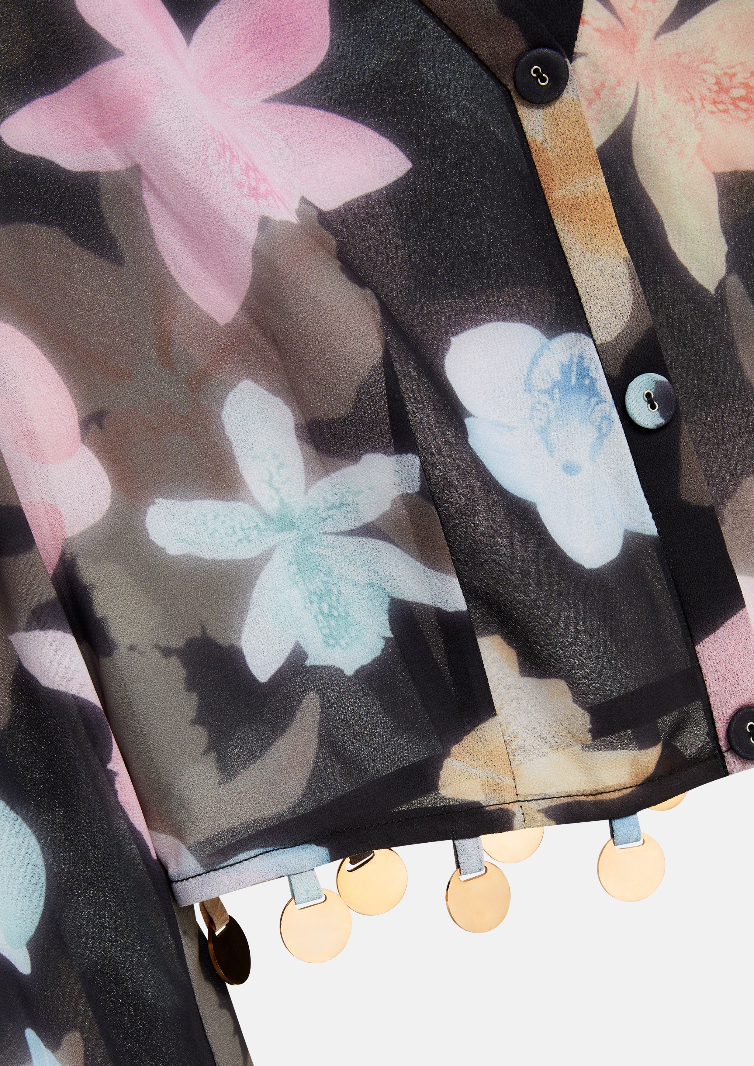 เสื้อครอปแขนยาวพิมพ์ลายดอกไม้ คอลเลกชัน Eclipse Garden