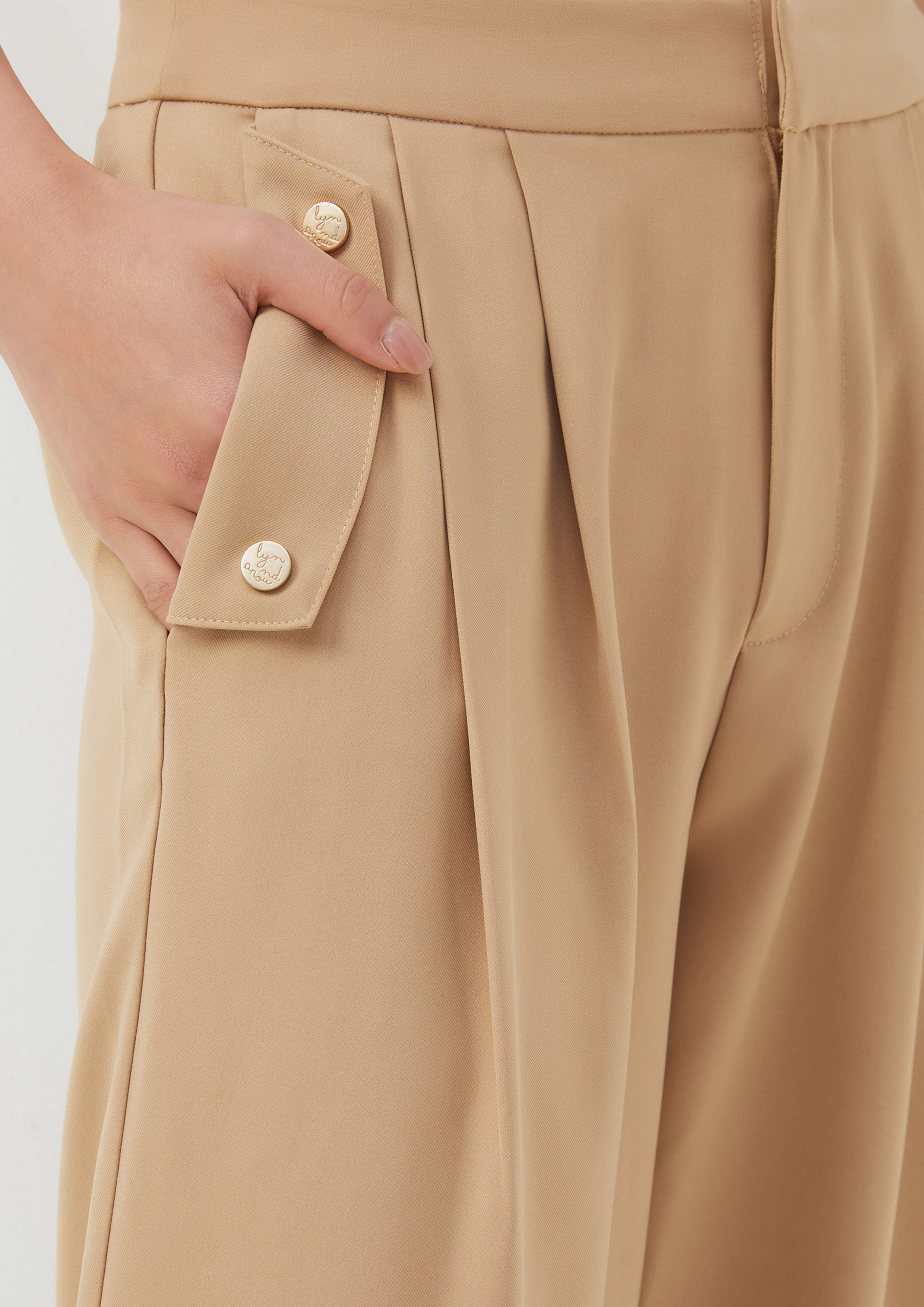 Pleated Wide-Leg Trousers Posh Escapade