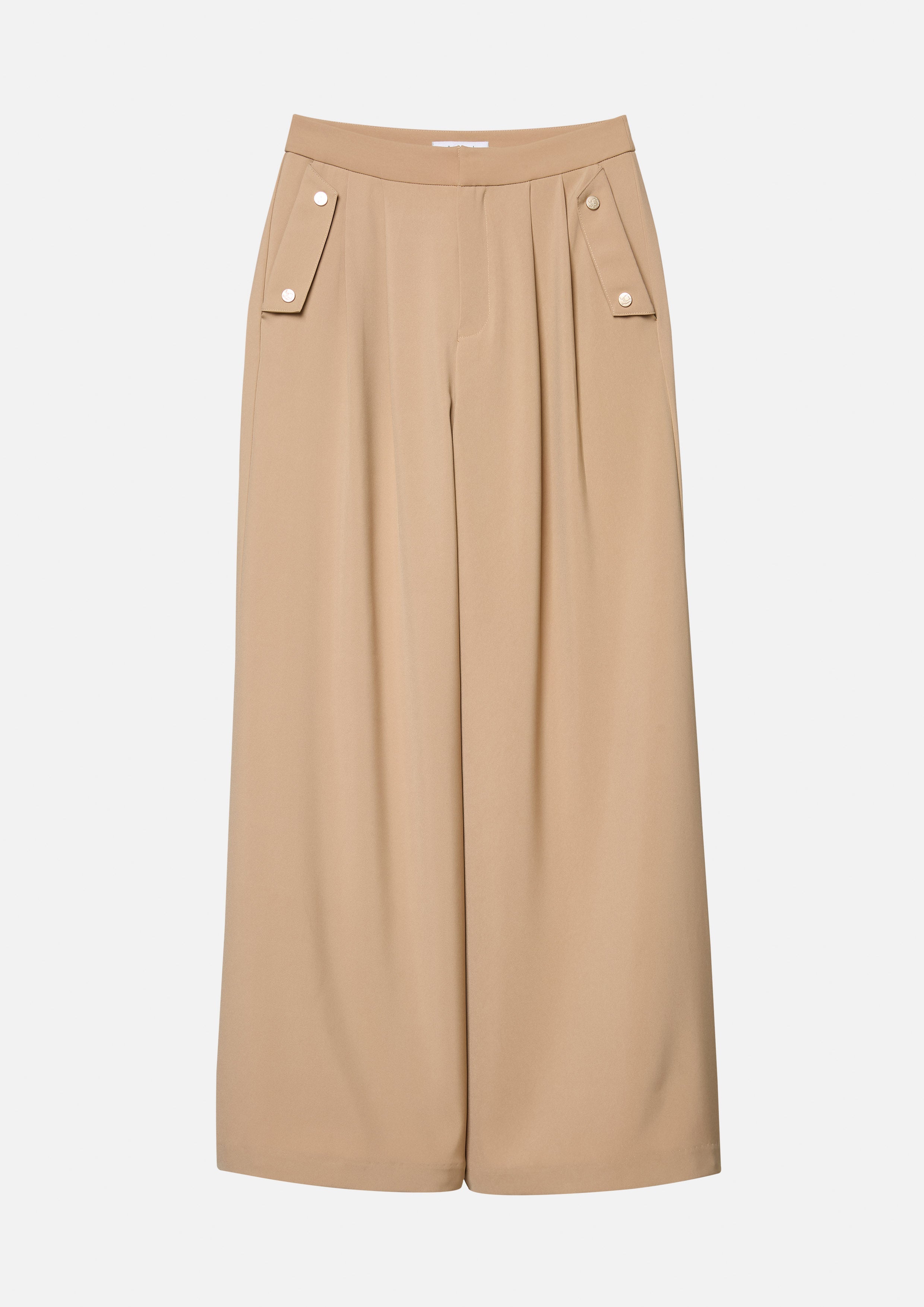 Pleated Wide-Leg Trousers Posh Escapade