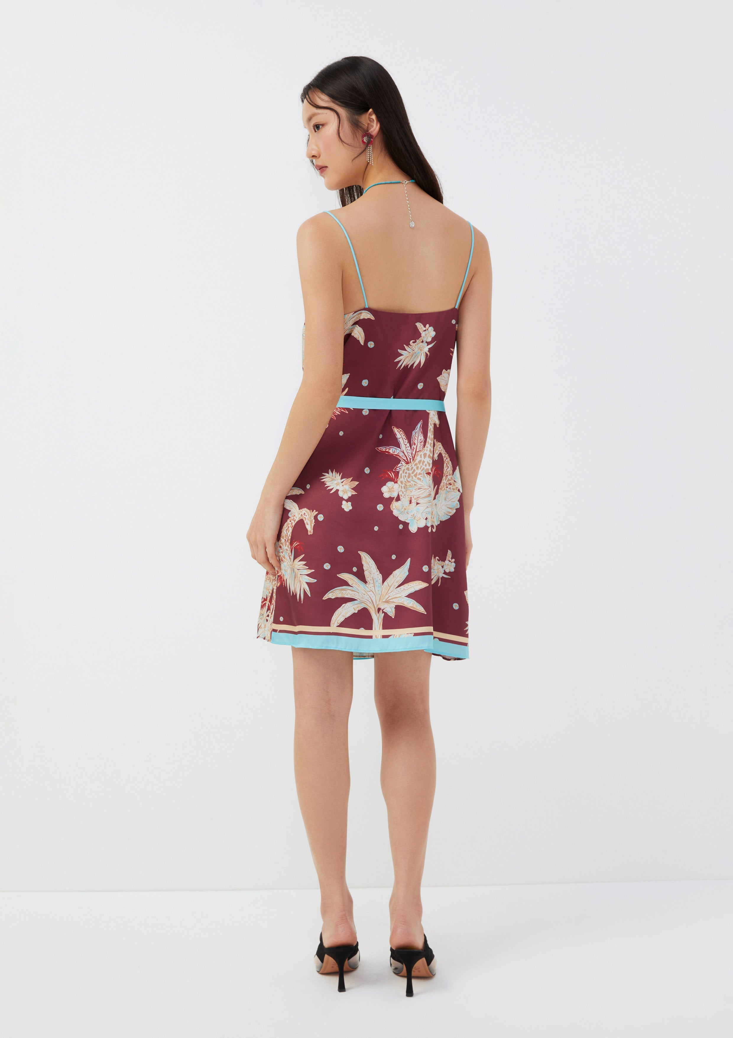 Tropical Spaghetti Strap Dress Posh Escapade