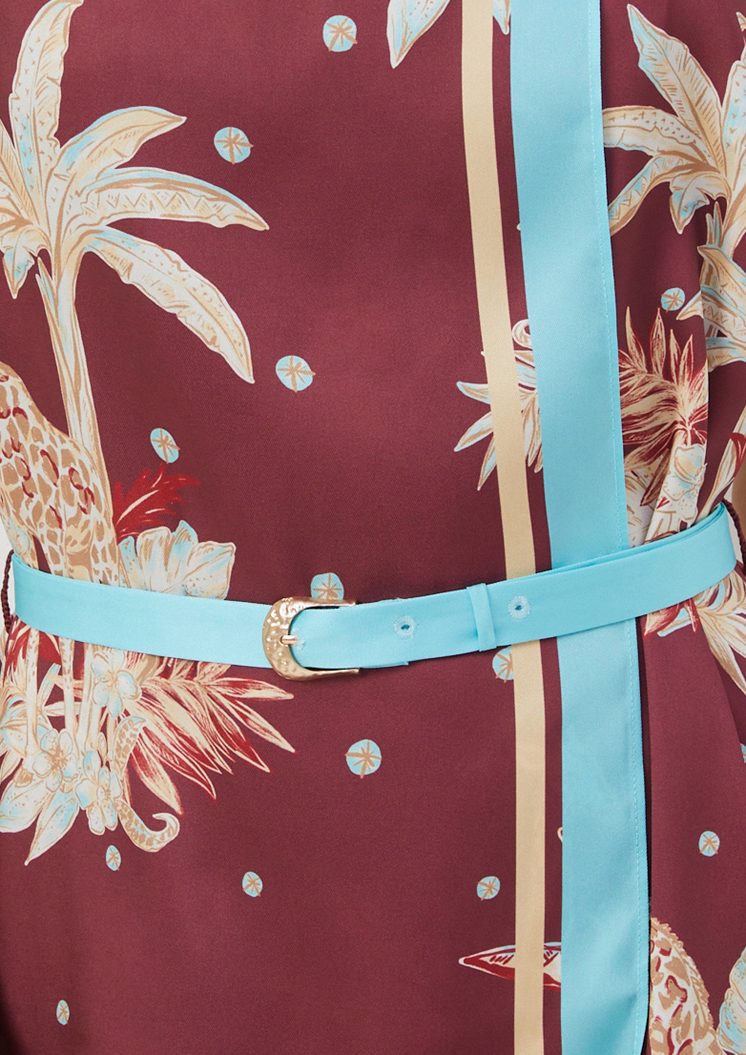 Tropical Spaghetti Strap Dress Posh Escapade