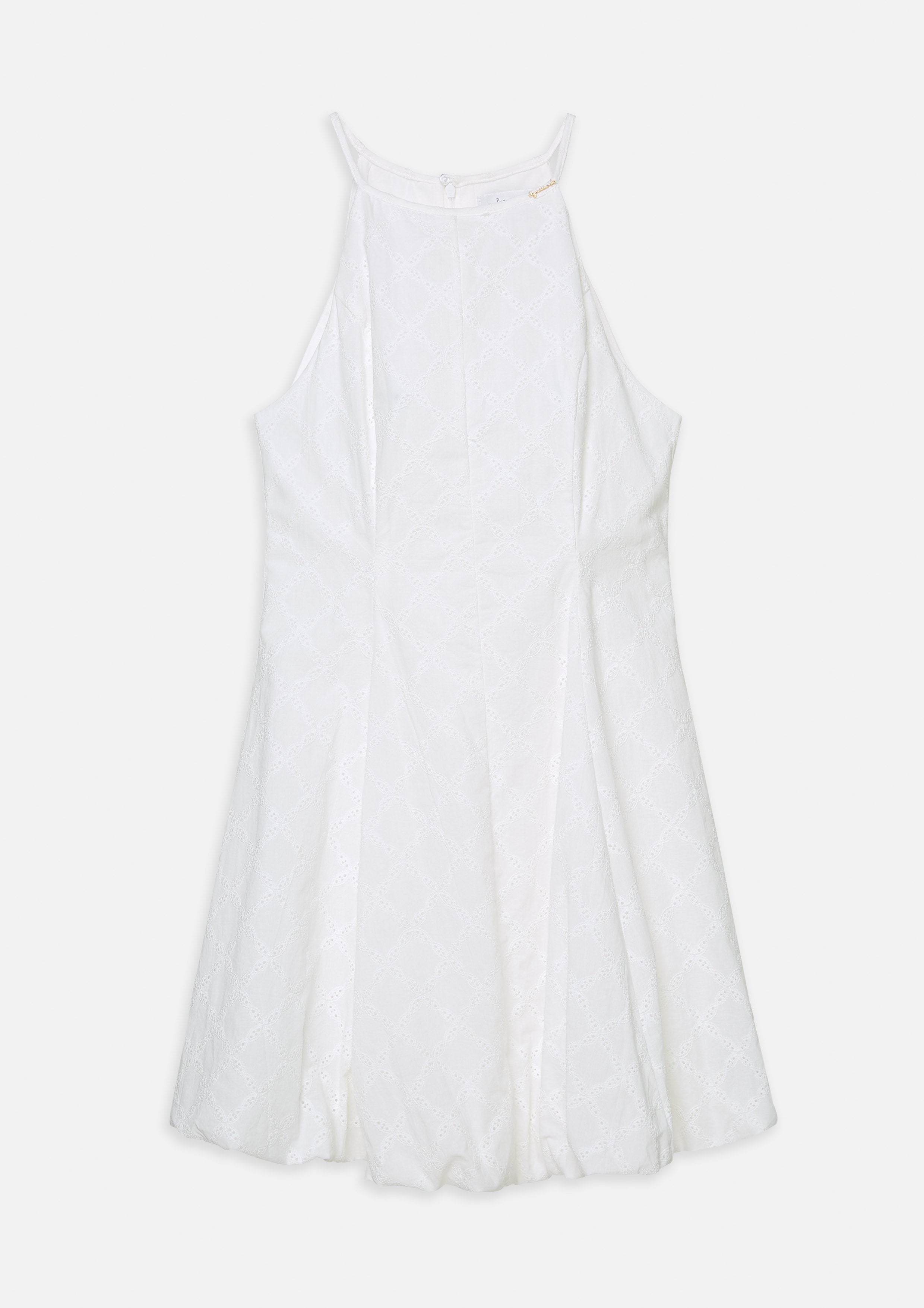 Halter Spaghetti Strap Mini Dress White Horizon