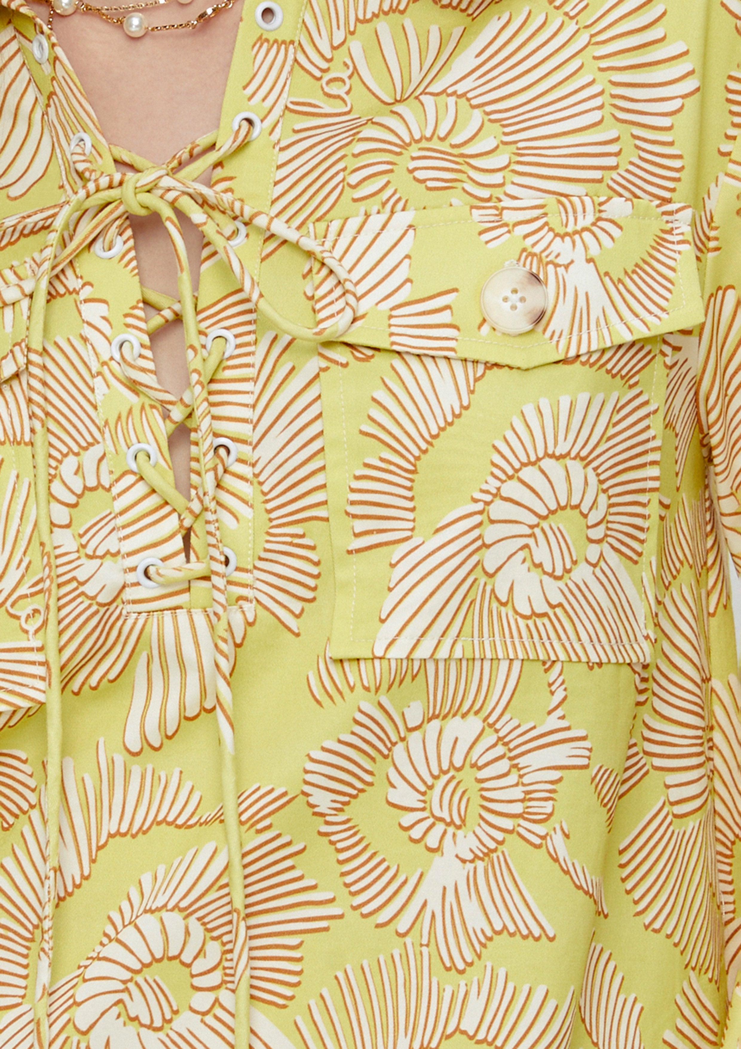 Floral Print Long Sleeve Mini Dress Craft and Carving