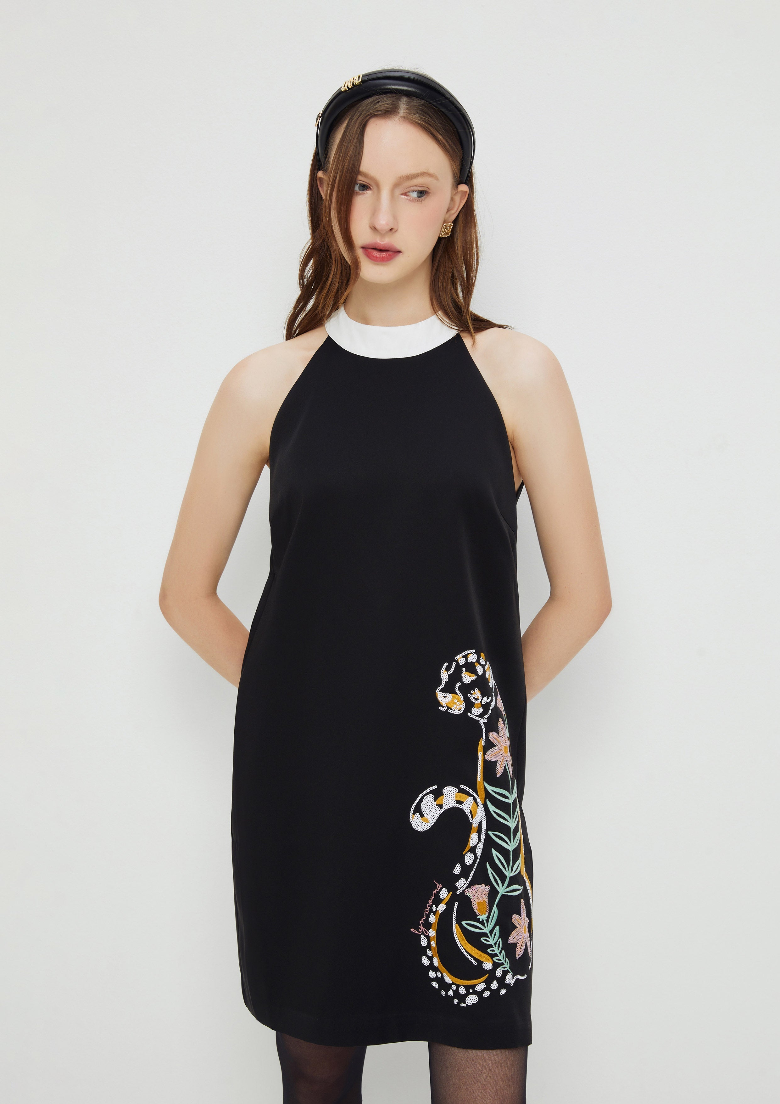Sequin Halter Mini Dress Wild Encounters