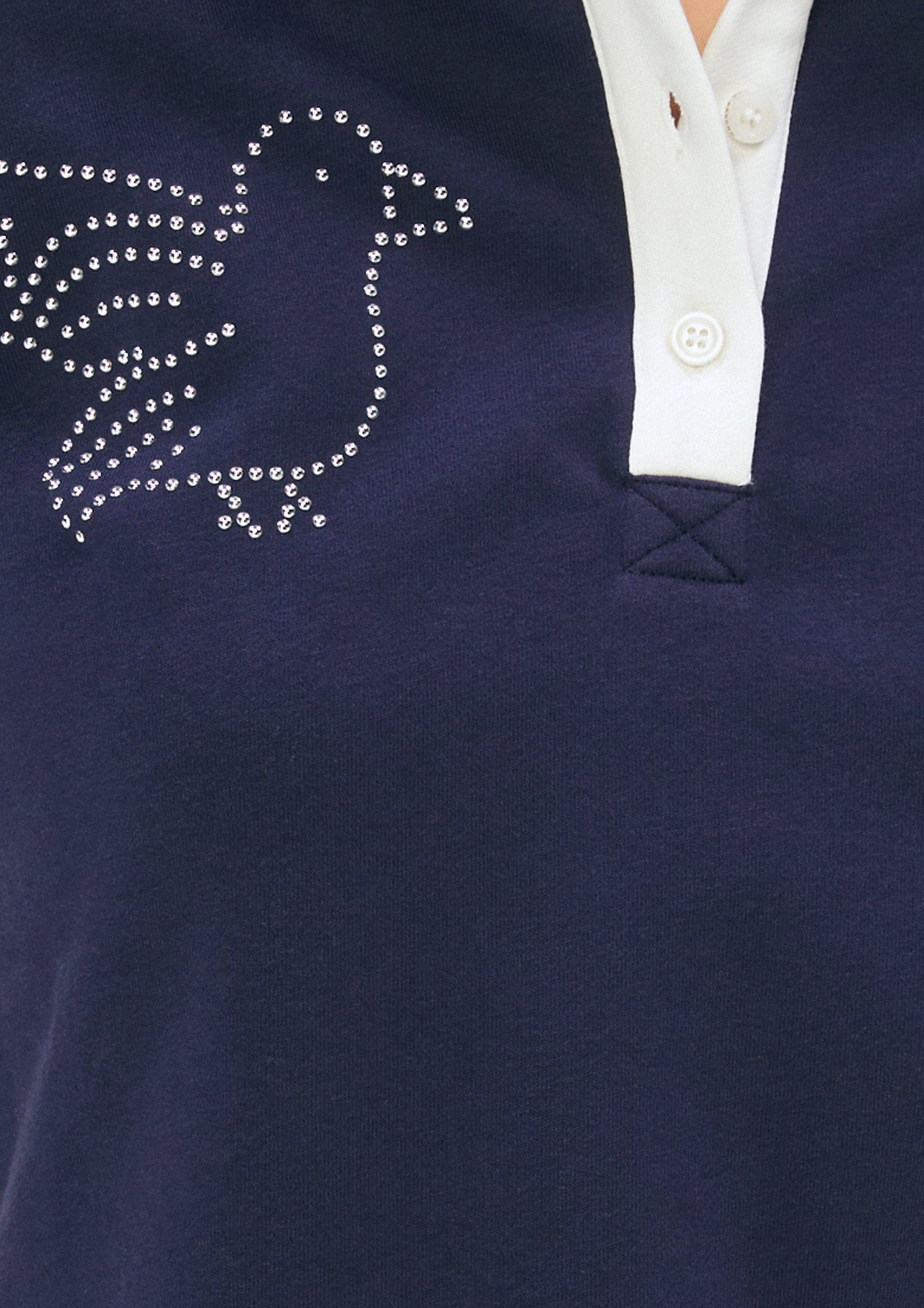 เสื้อพลูโอเวอร์แขนยาวตกแต่งคริสตัลรูปสัตว์ คอลเลกชัน Adventure Awaits