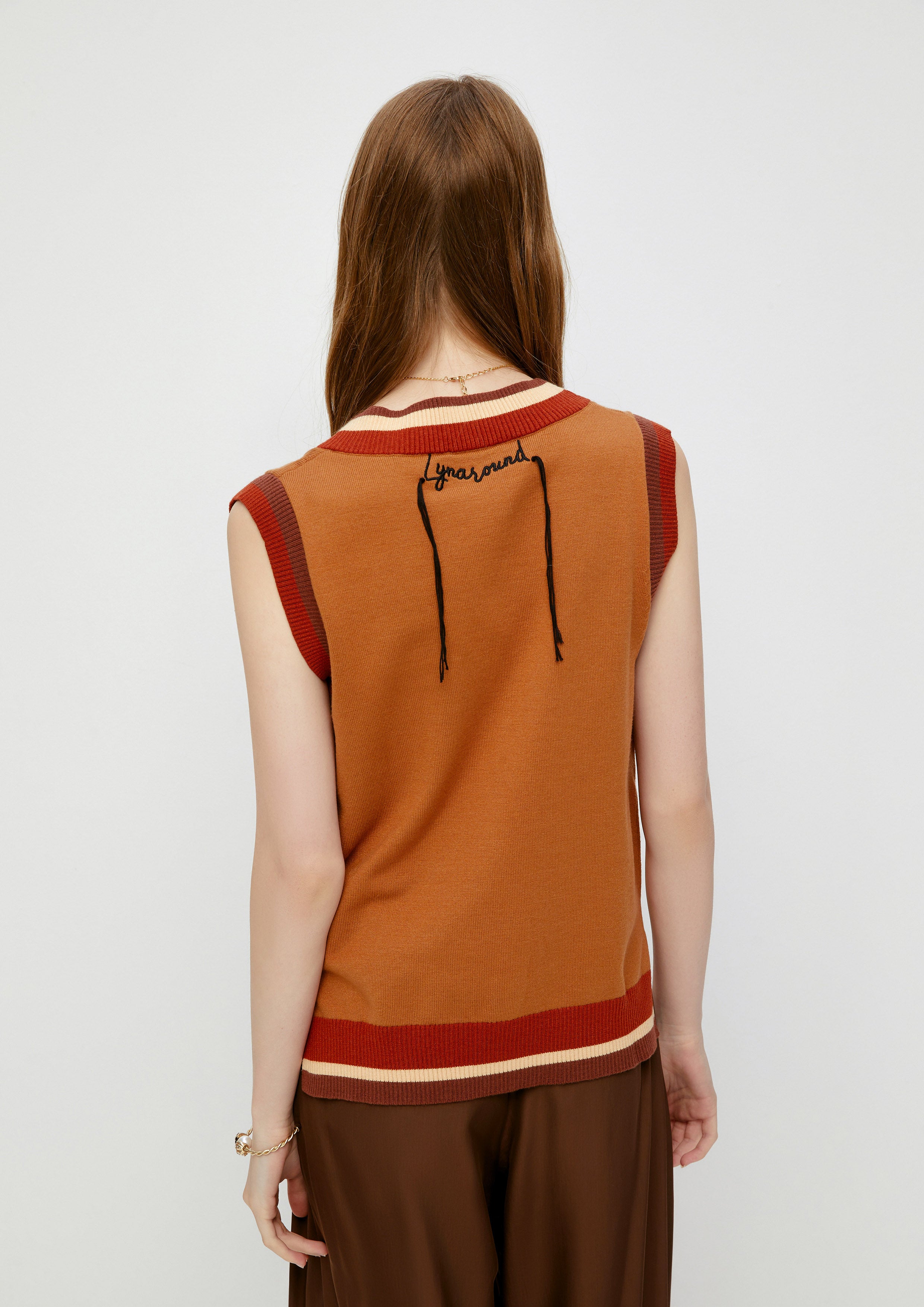 เสื้อกั๊ก ไหมพรม ลายม้าลาย Posh Escapade