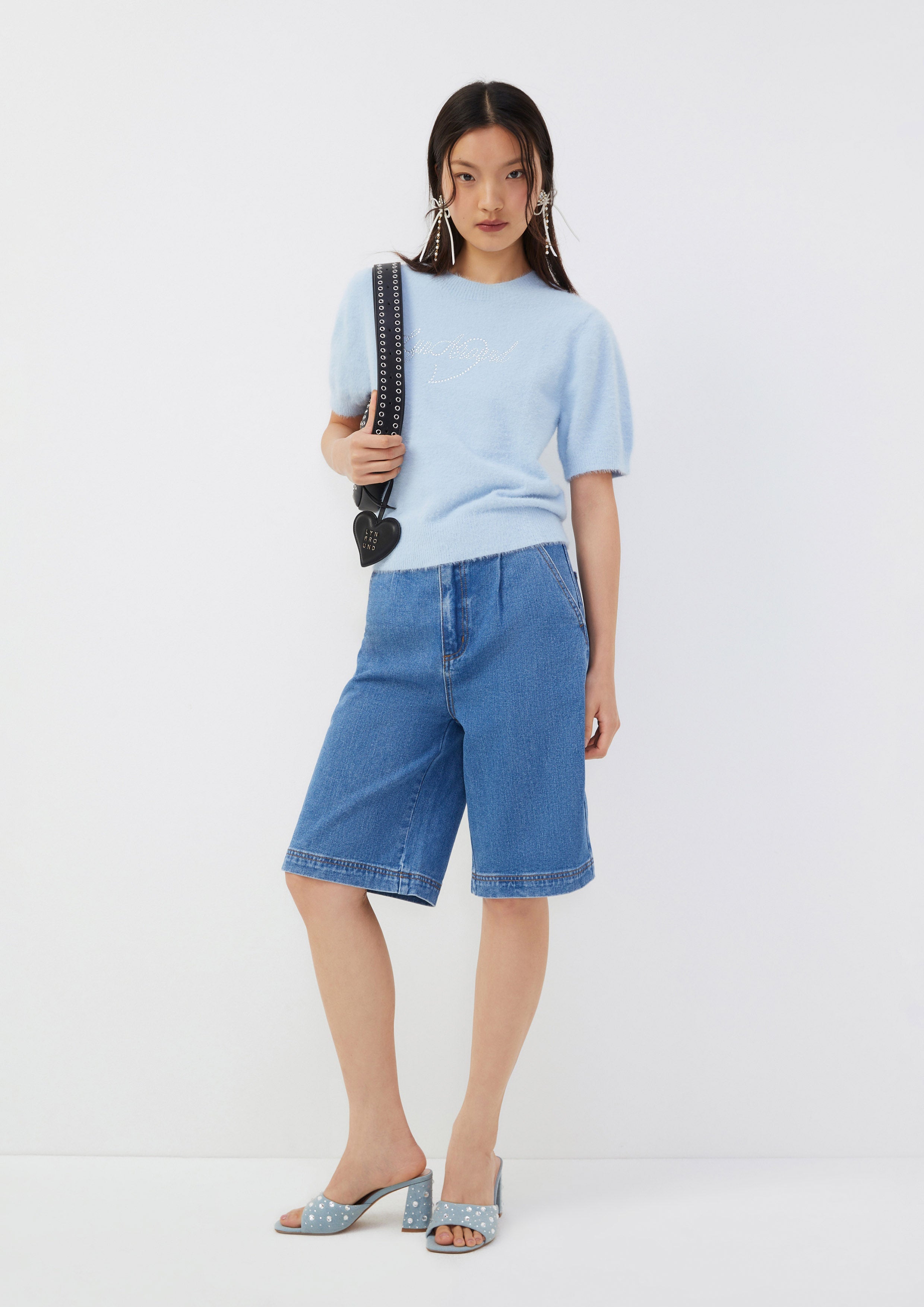 Fuzzy Logo Knit Top Roar of Serengeti