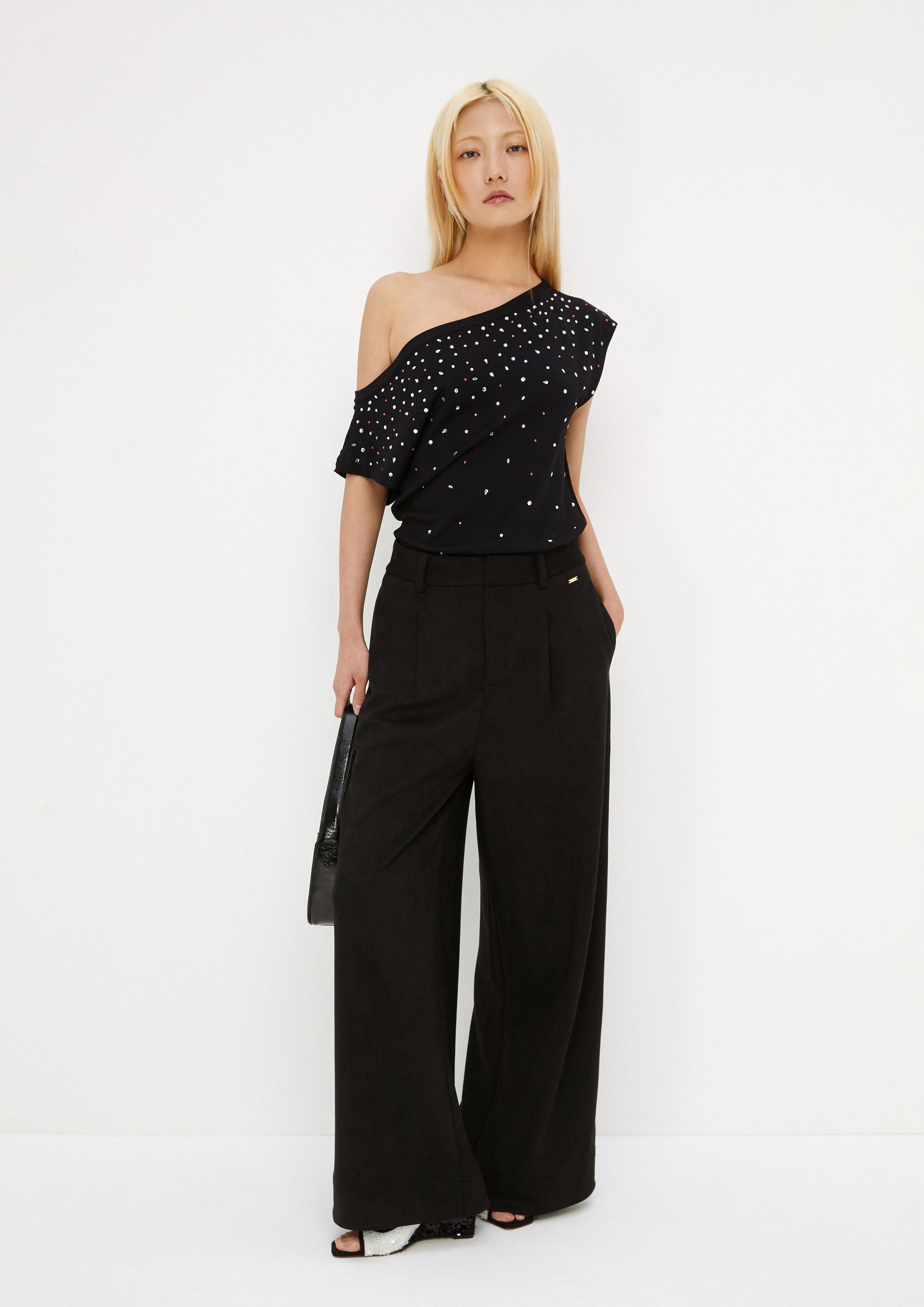 Crystal Embellished Top Drowning In Love