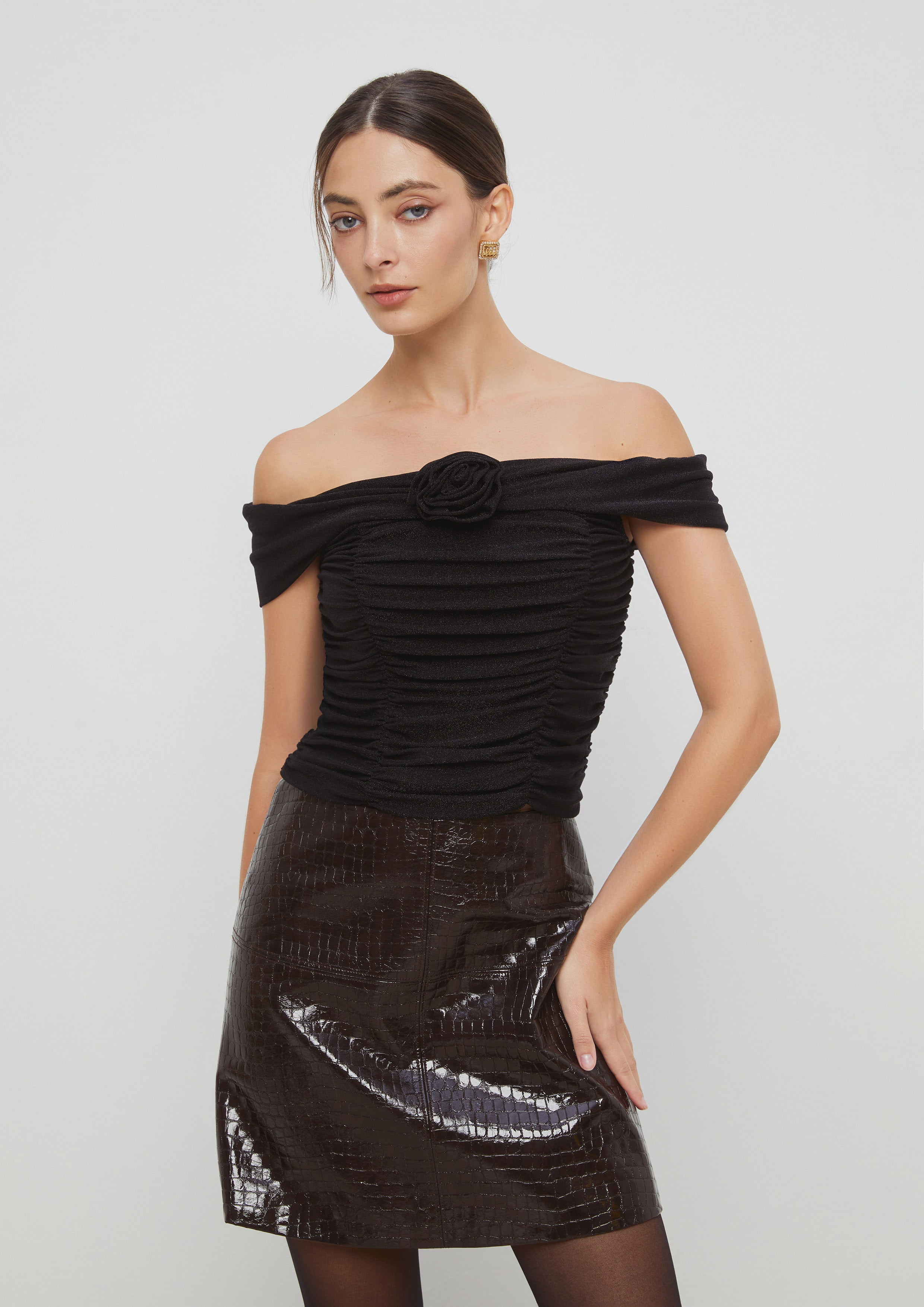 Glittering Ruched Top Gladiator