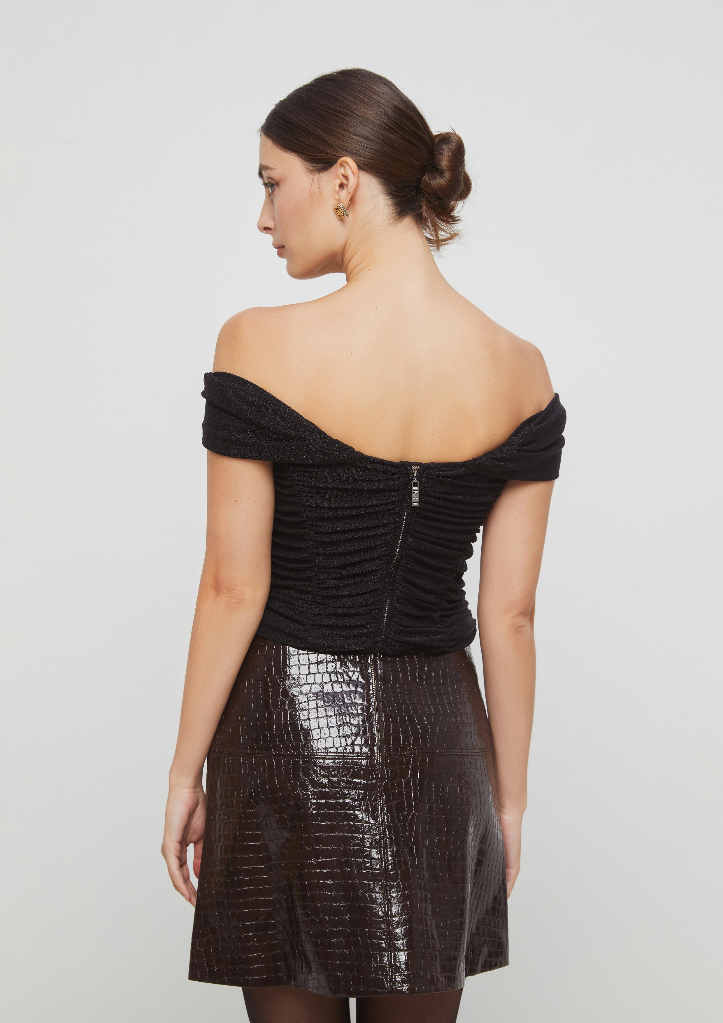 Glittering Ruched Top Gladiator