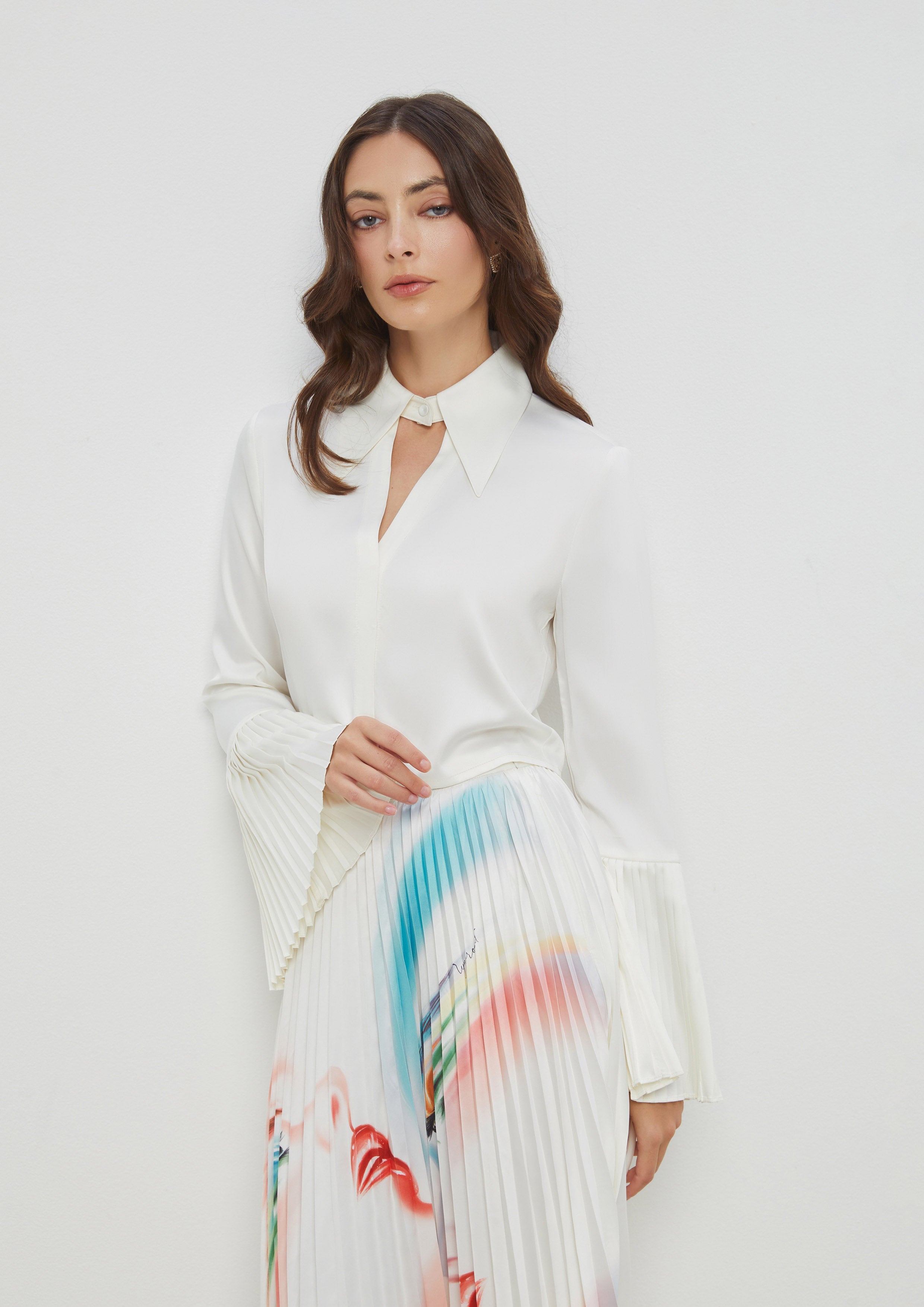 Flare Cuff Sleeve Top Echo