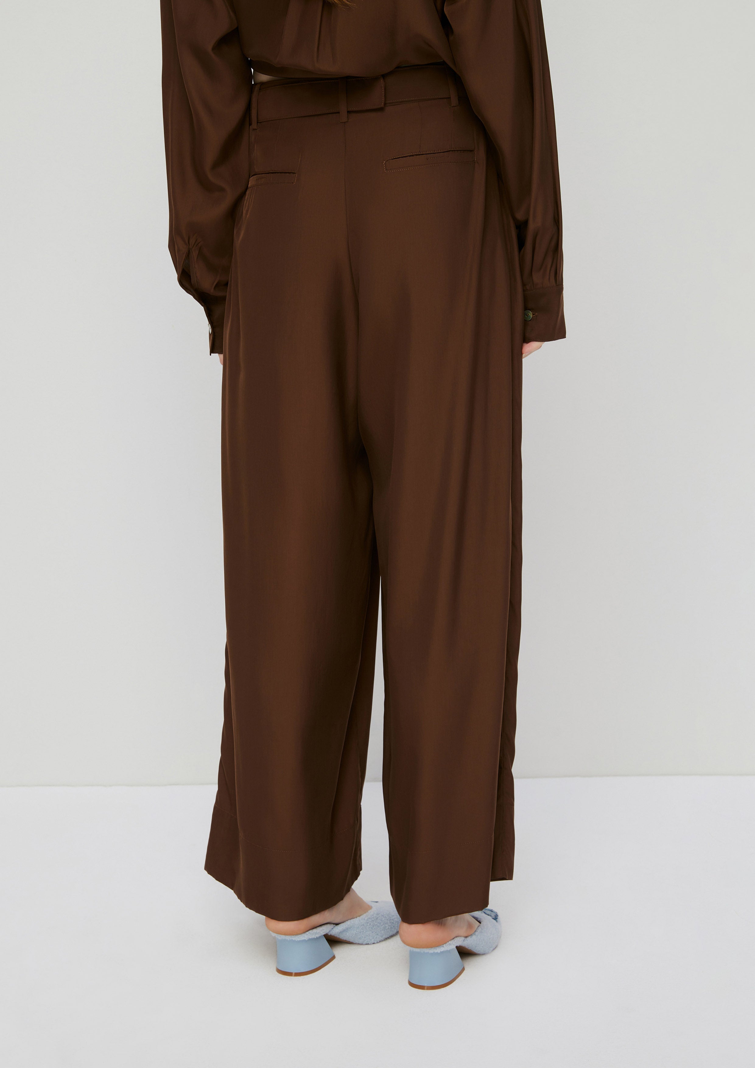 Wide Legs Pants With Waist Belt Woodland Wonderlust
