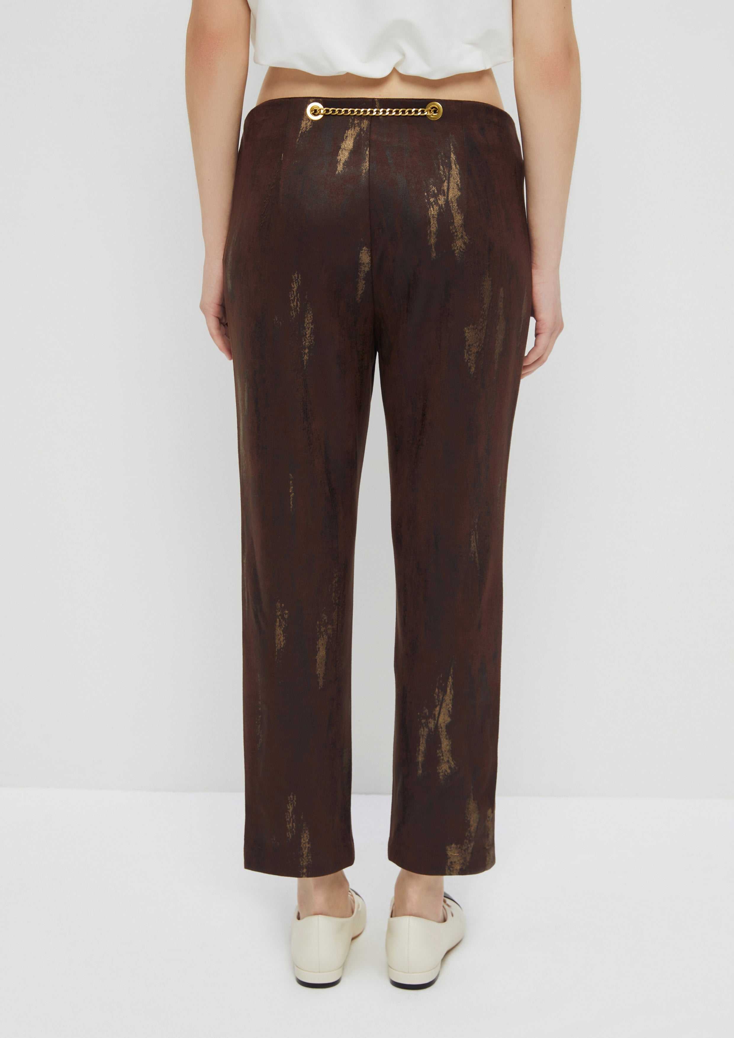 Suede Pants With Chain Belt King Shere Khan