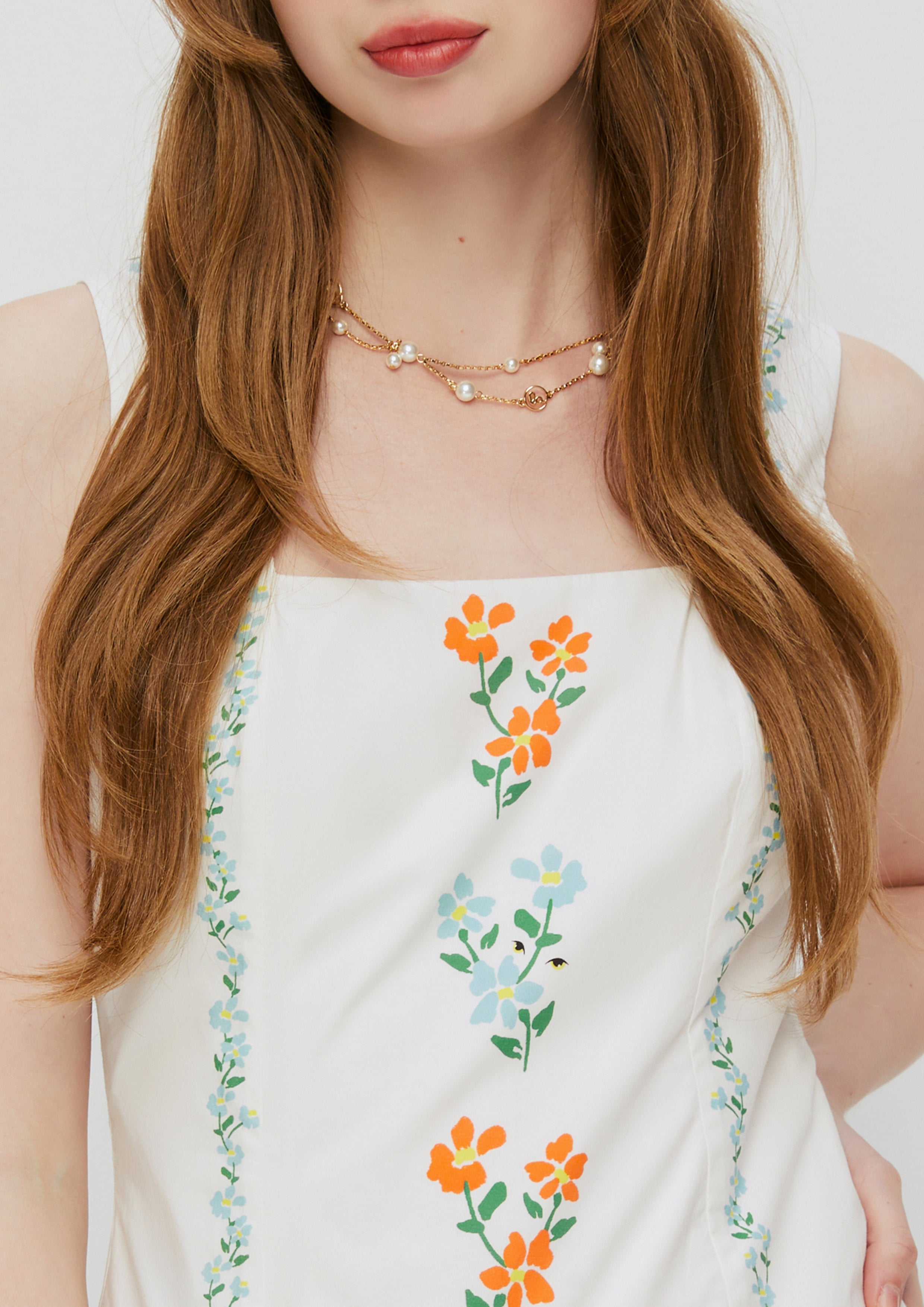 Floral Print Mini Dress Amid Bloom And Savannah