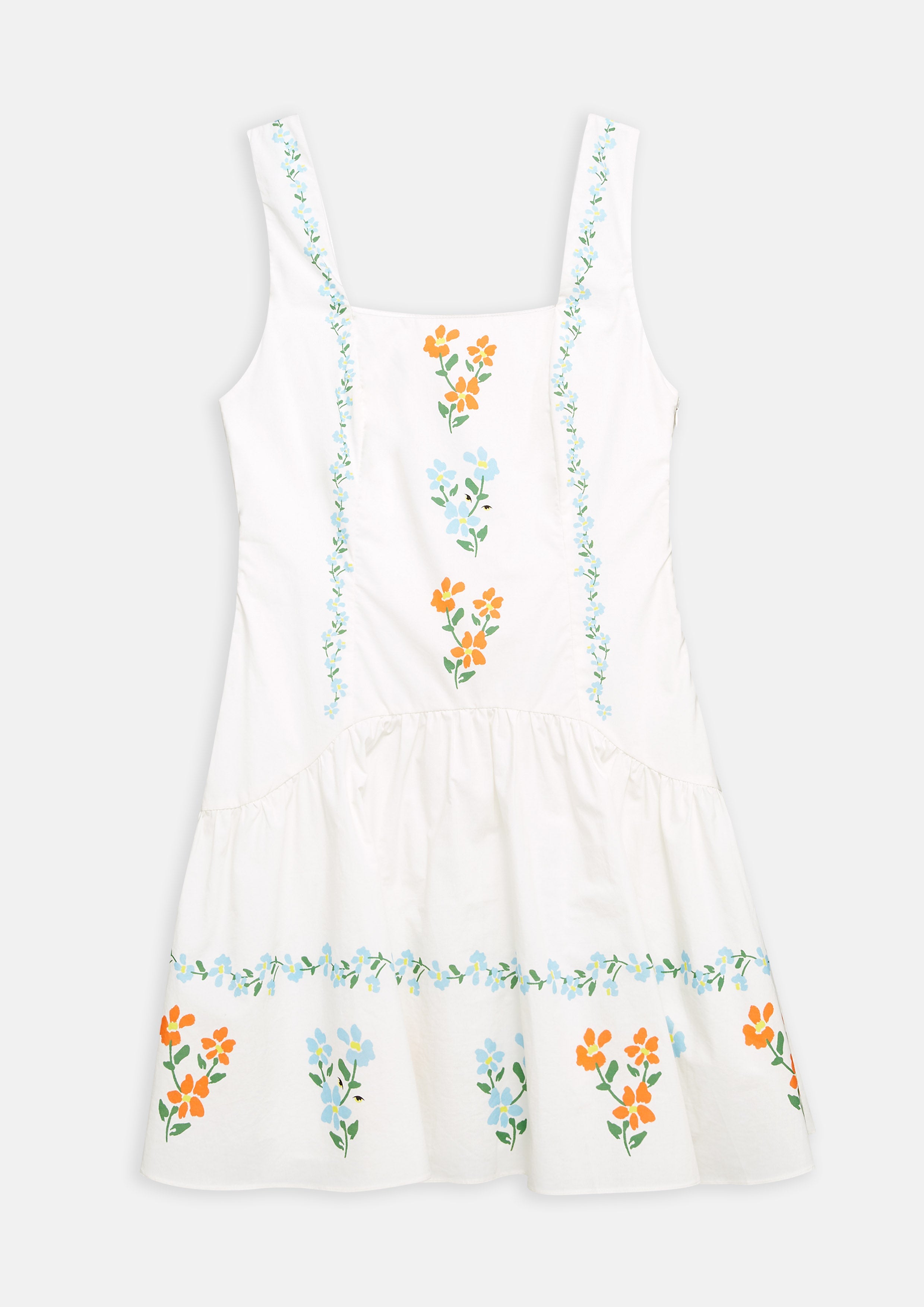 Floral Print Mini Dress Amid Bloom And Savannah