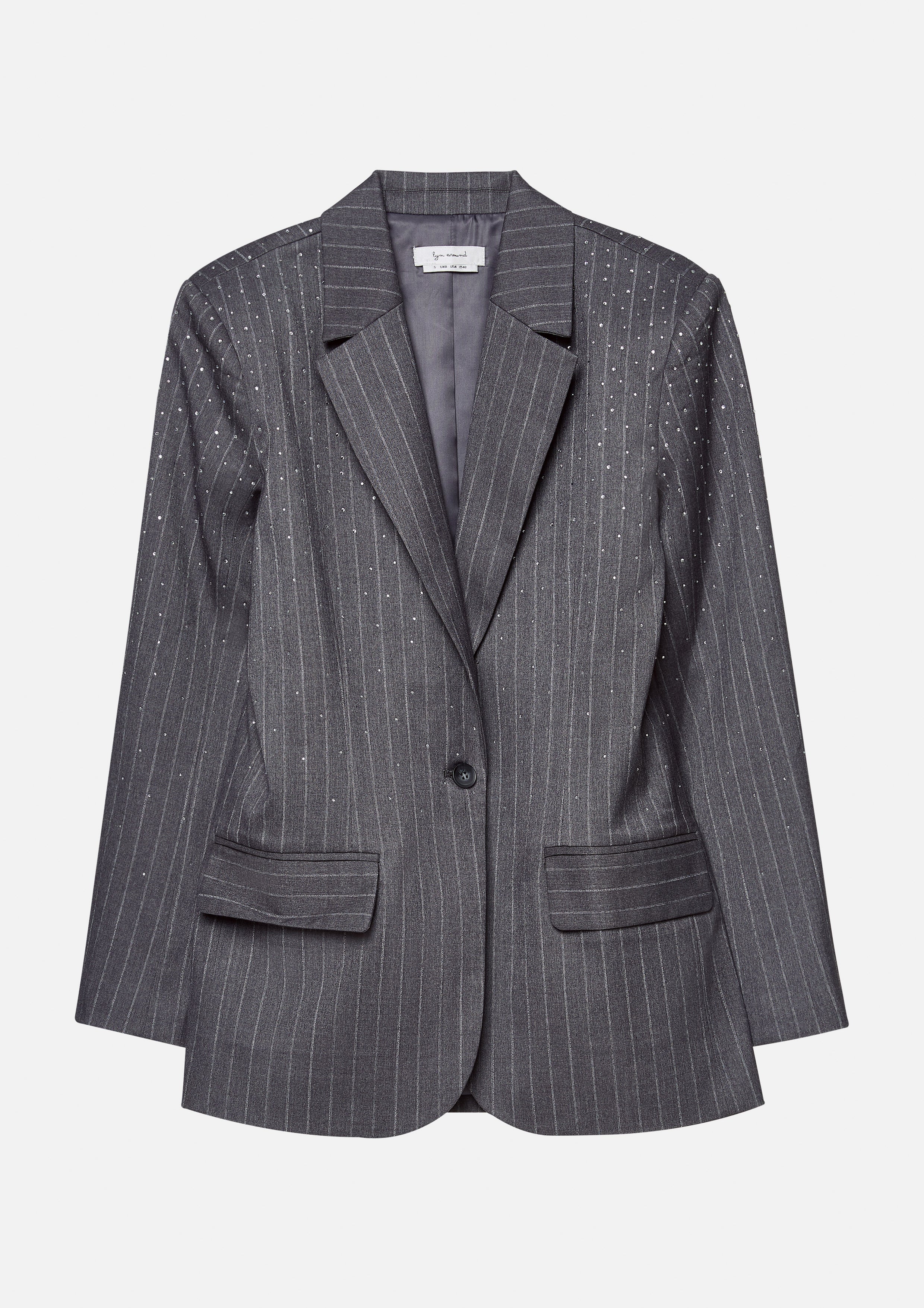 Pinstripe Oversize Blazer Sparkling Stars