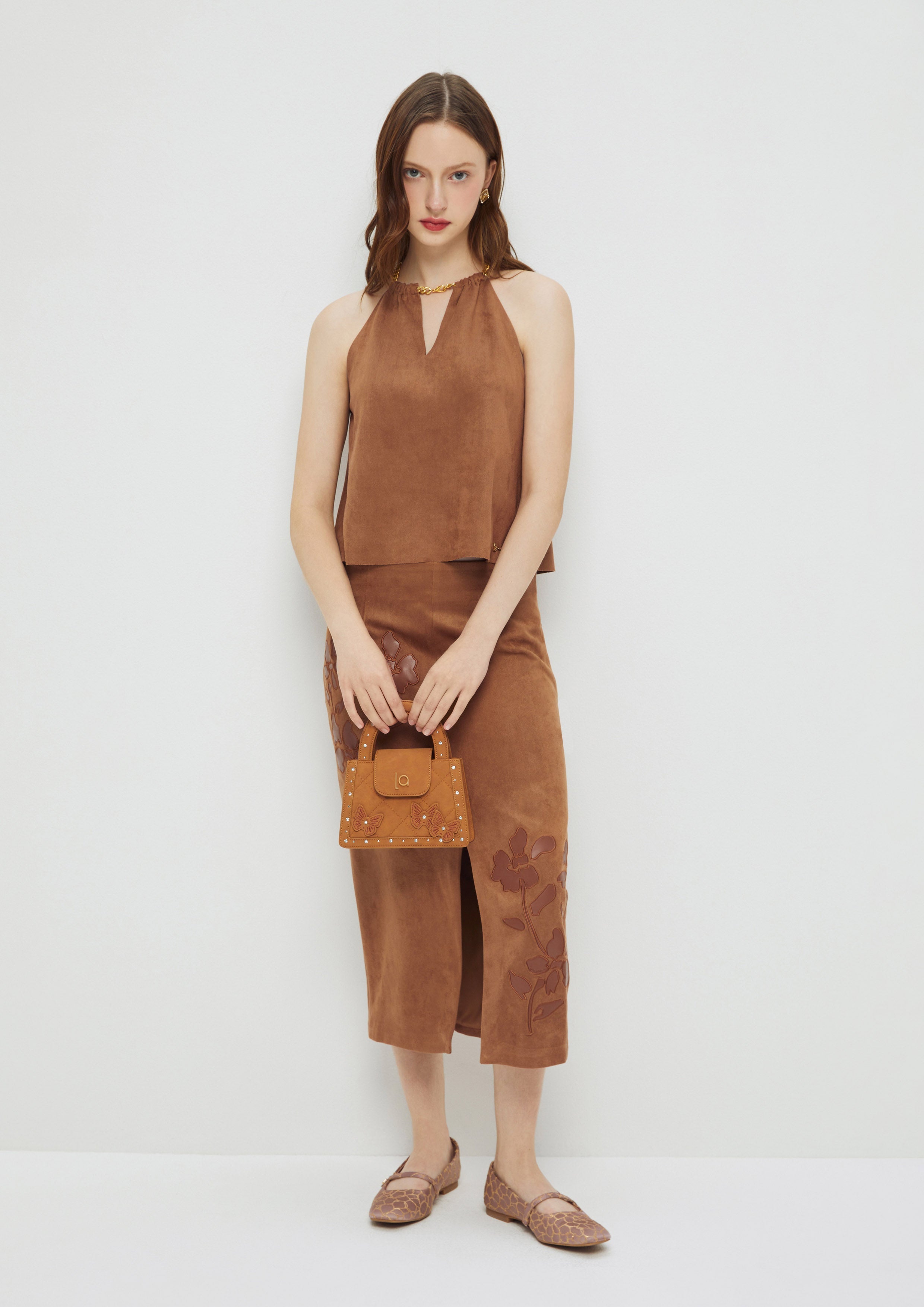 Halter Velvet Top Amid Bloom And Savannah