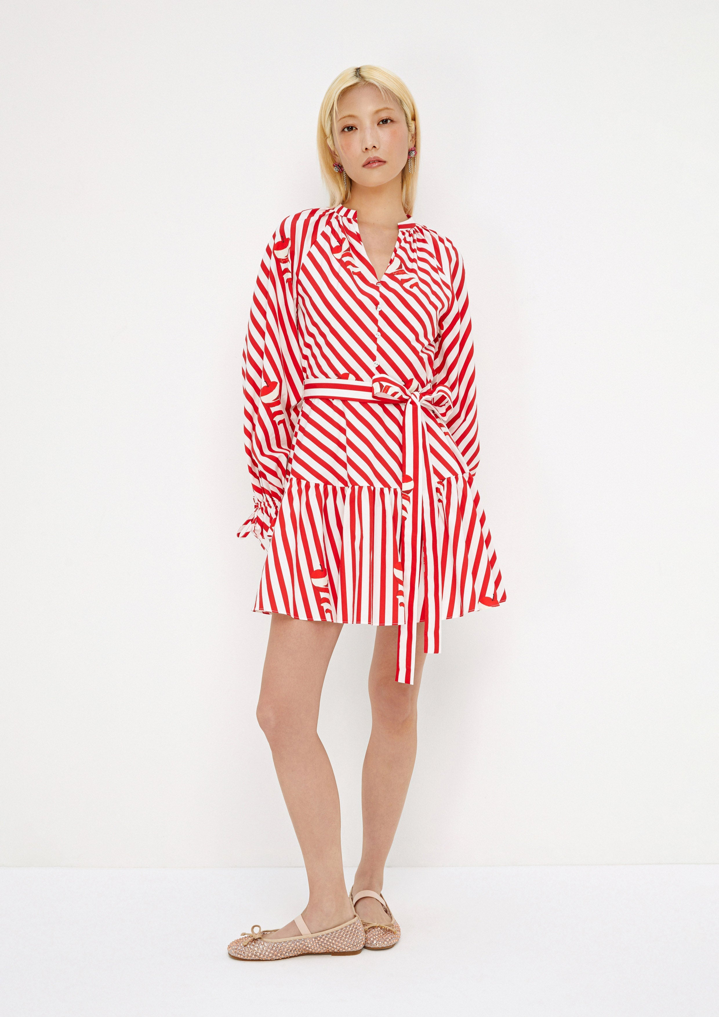 Stripe Long Sleeve Mini Dress Savor The Crisp