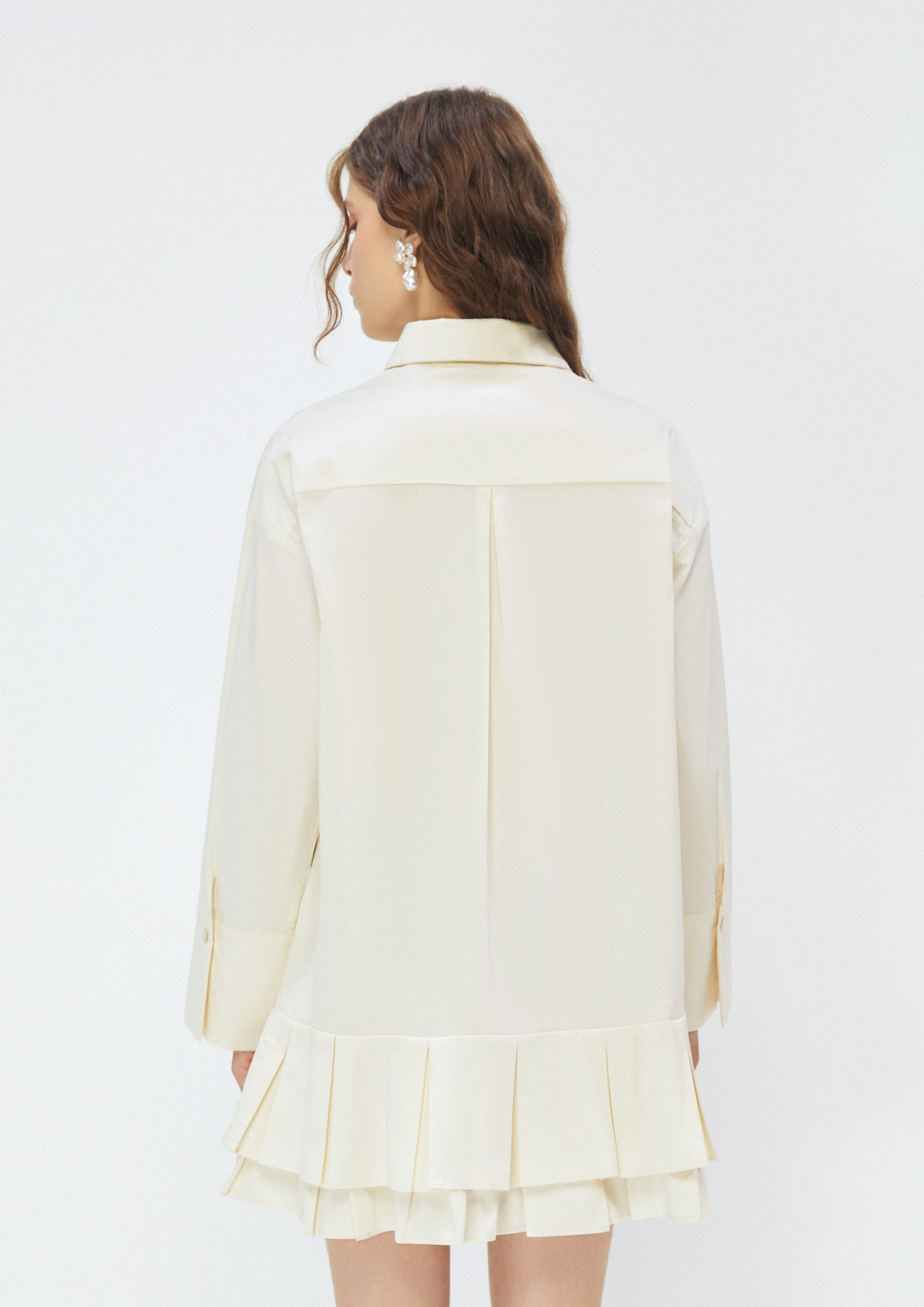 Pleated Skirt Mini Dress Safari Vibes