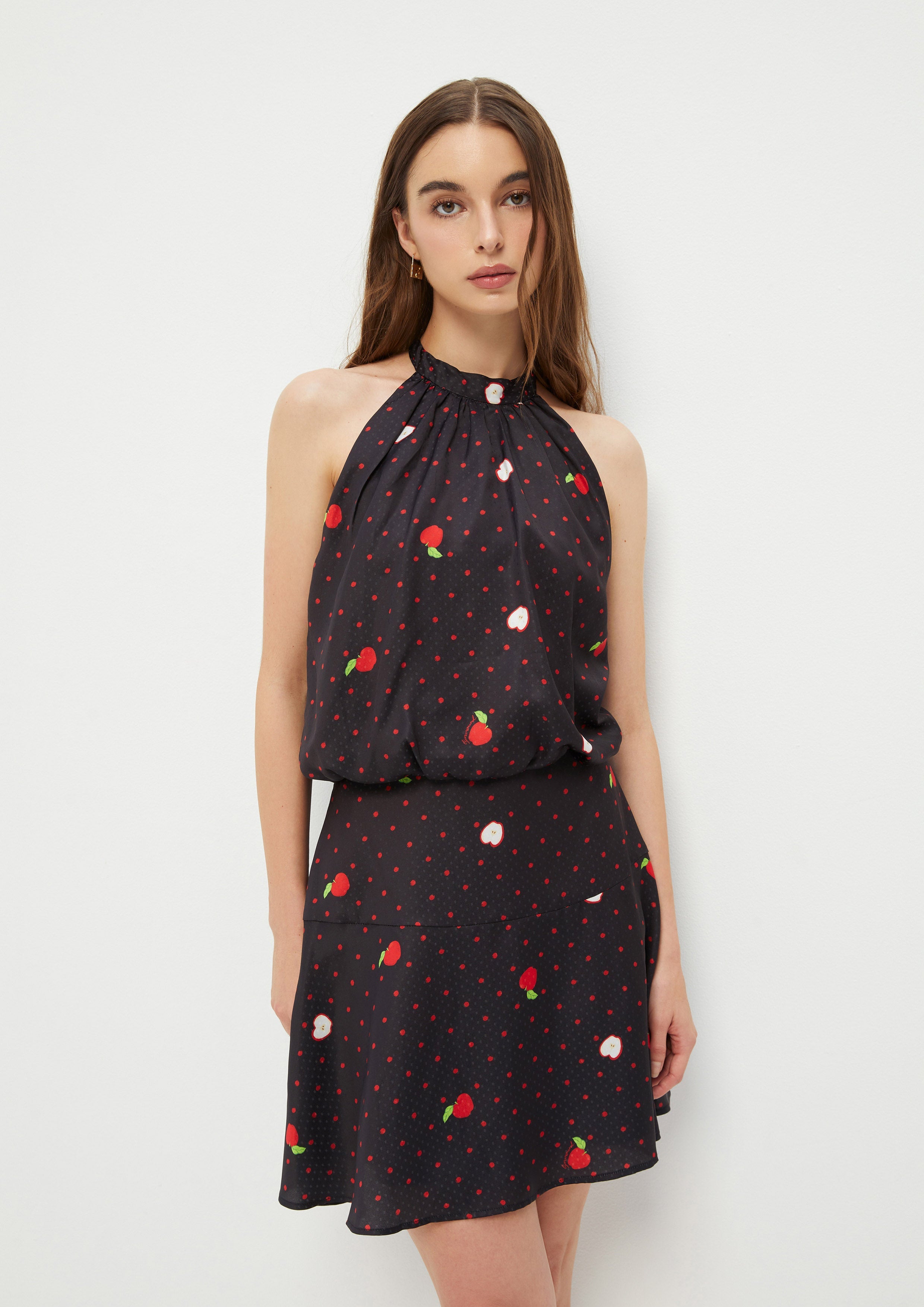 Apple And Polkadot Halter Dress Adam's Lust