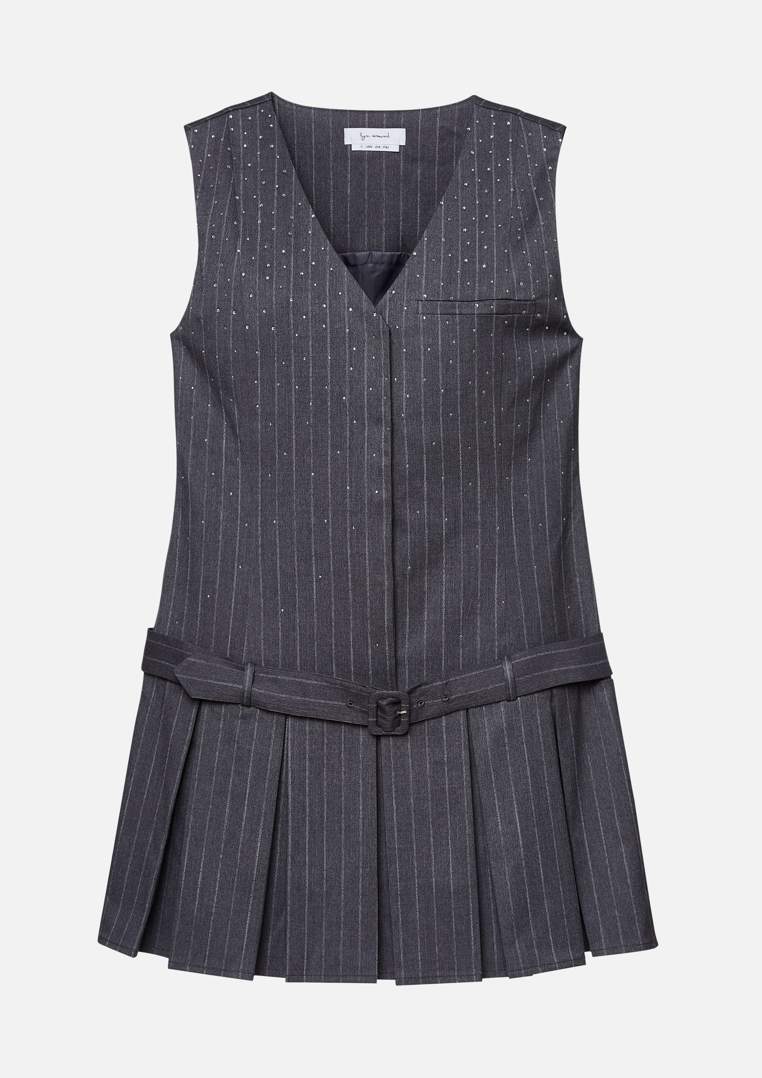 Pinstripe Mini Dress Sparkling Stars
