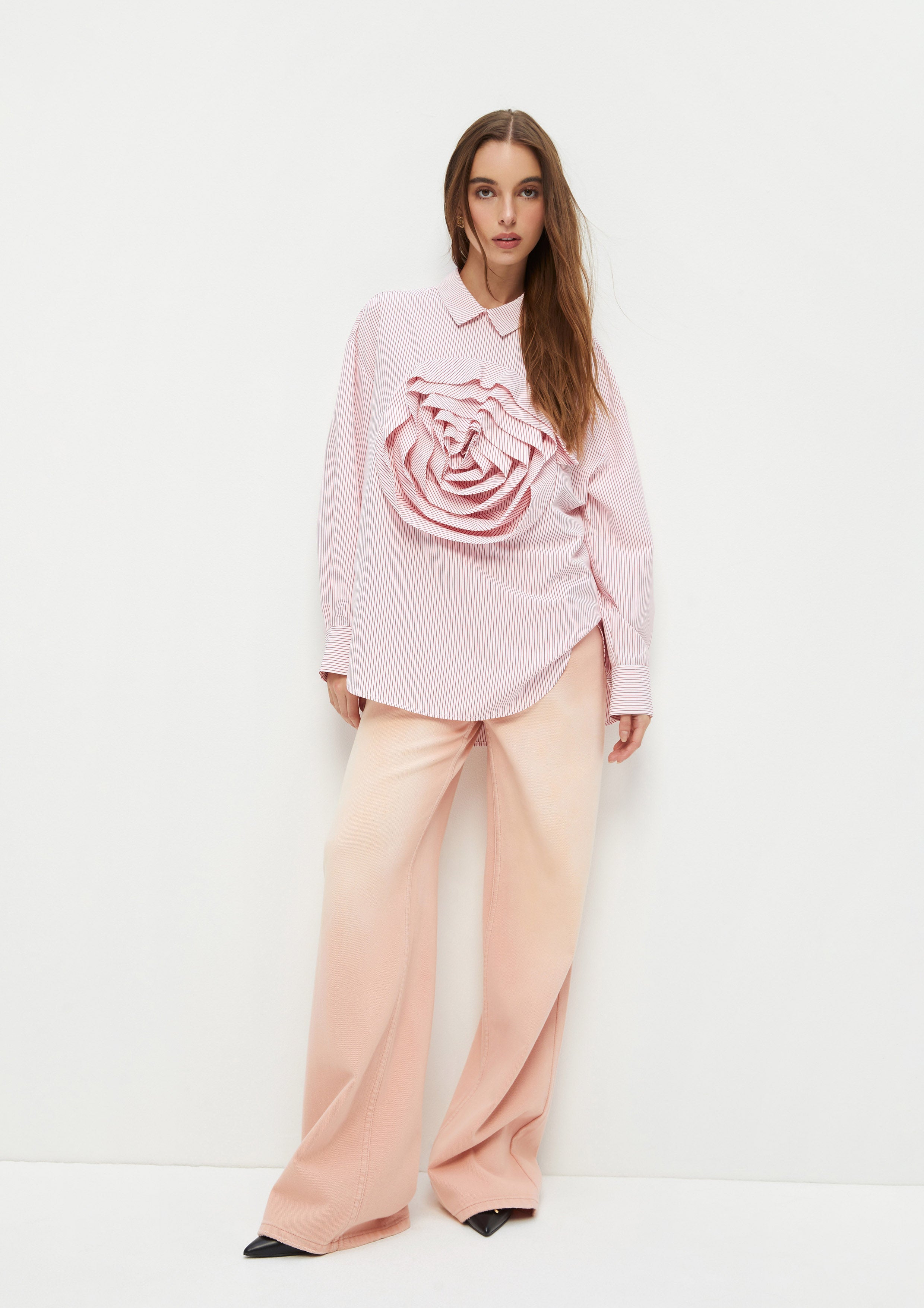 Rose Stripe Long Sleeve Shirt Ndoto Field