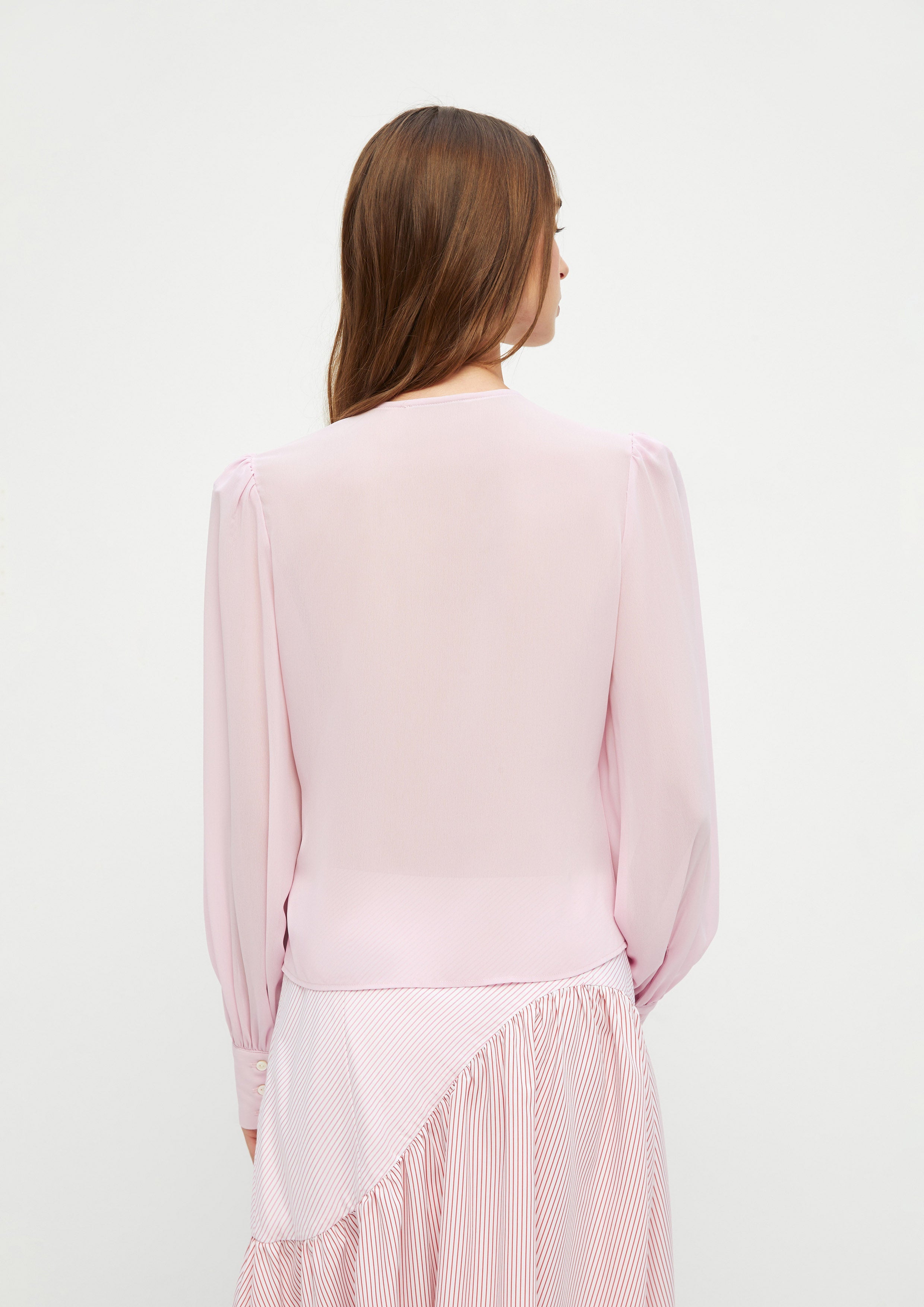 Bow Embellished Long Sleeve Blouse Ndoto Field