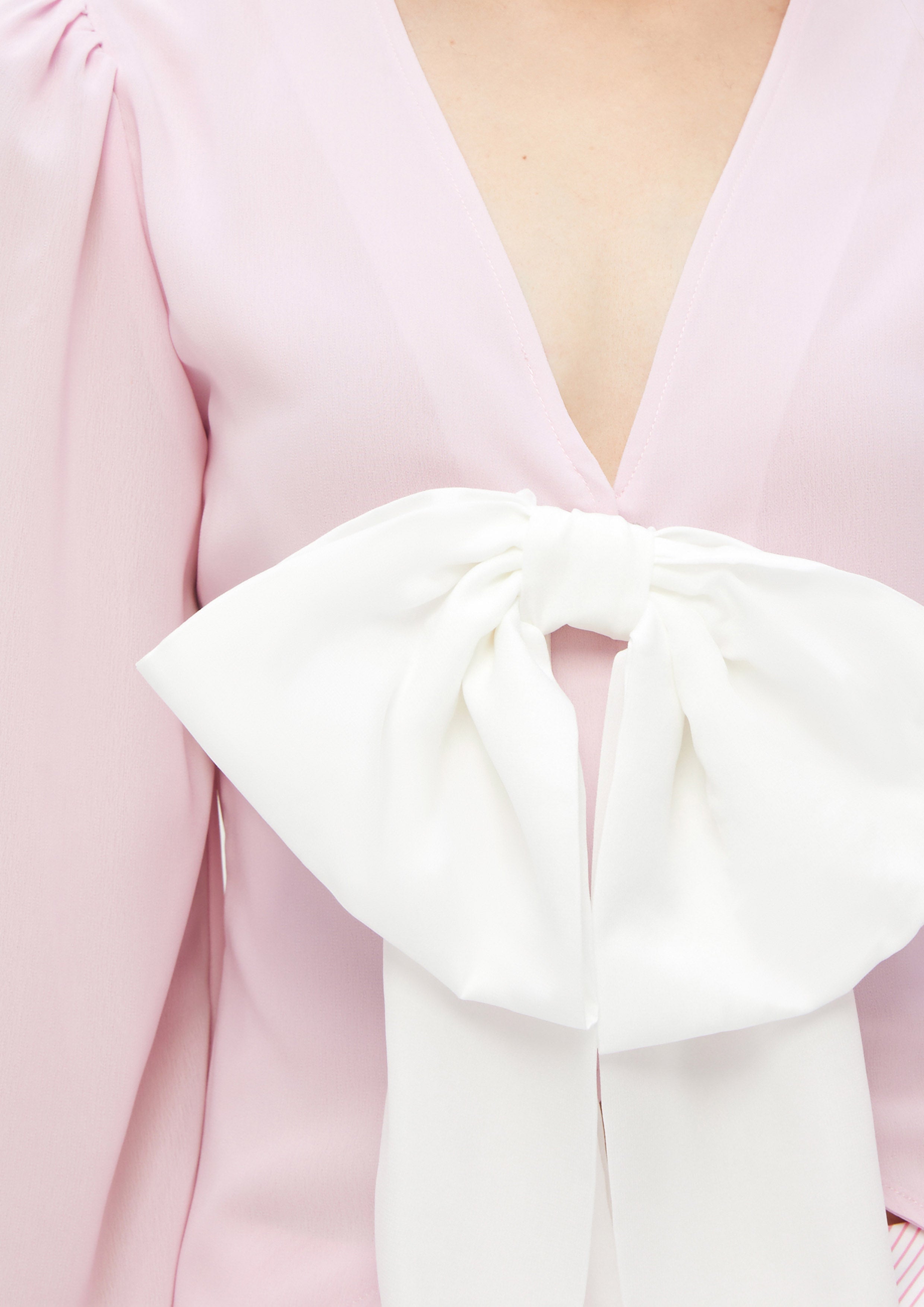 Bow Embellished Long Sleeve Blouse Ndoto Field