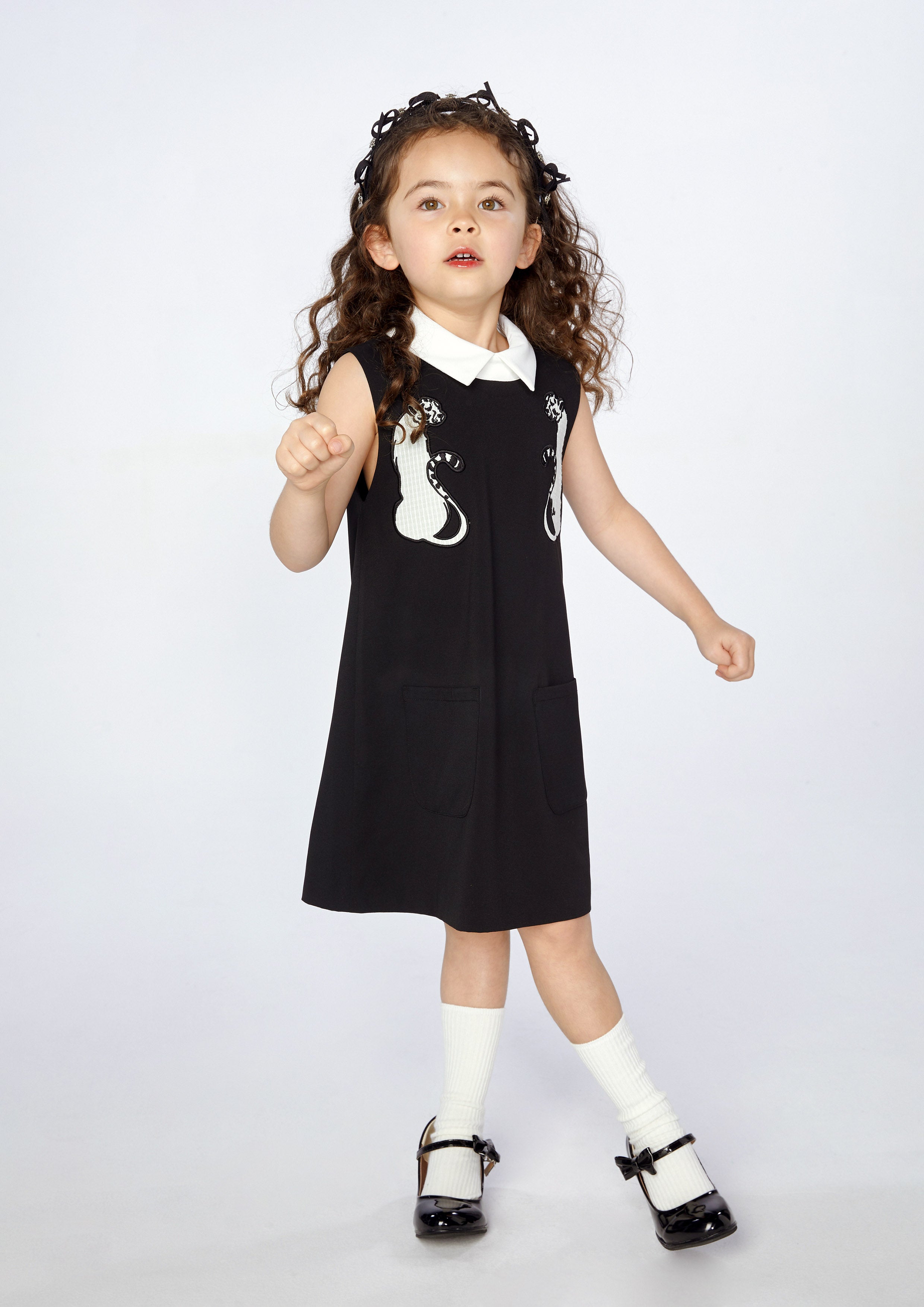 Leopard Patch Mini Dress For Girls Wild Encounters