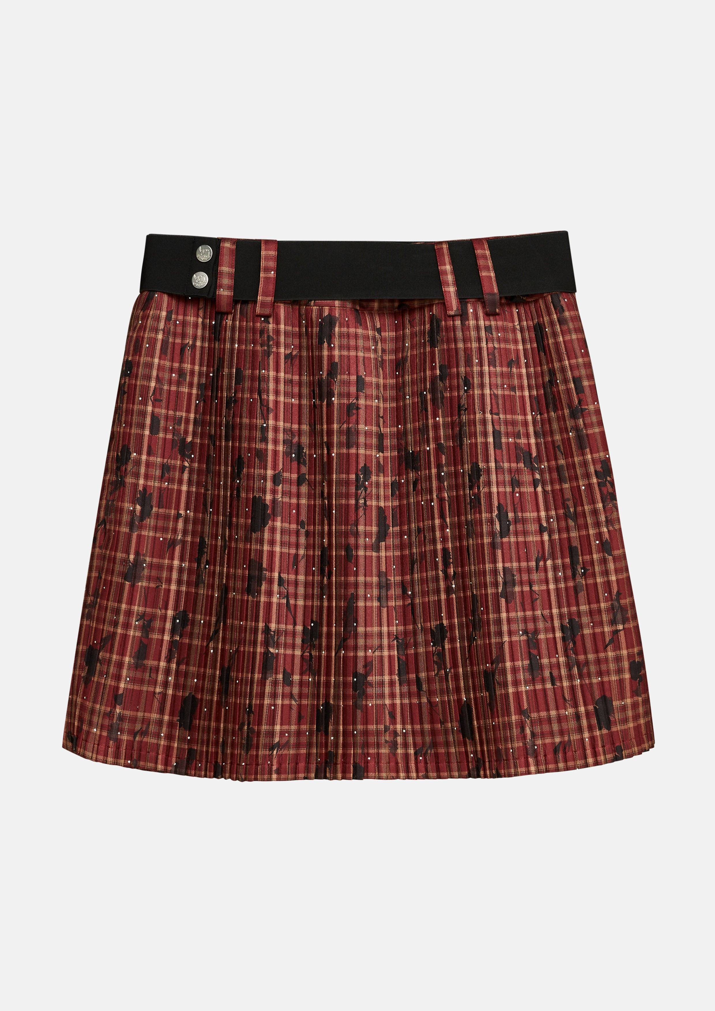 Print Seersucker Mini Skirt Drowning In Love
