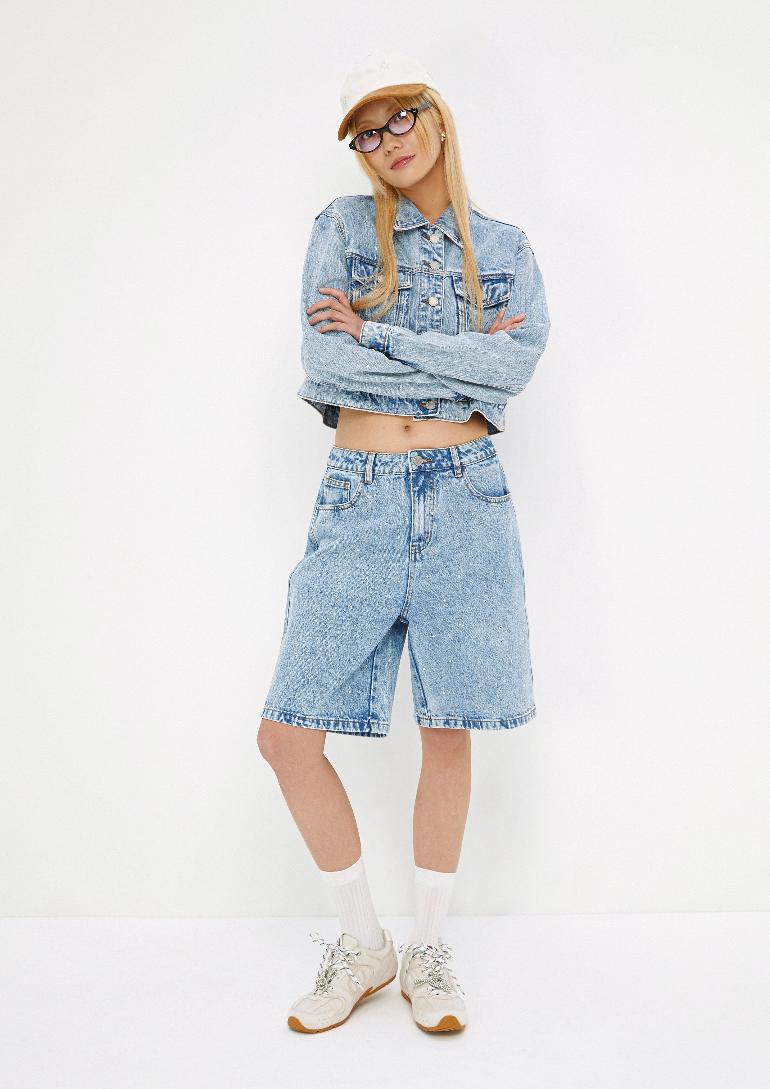 Denim Shorts Mist Through The Pine