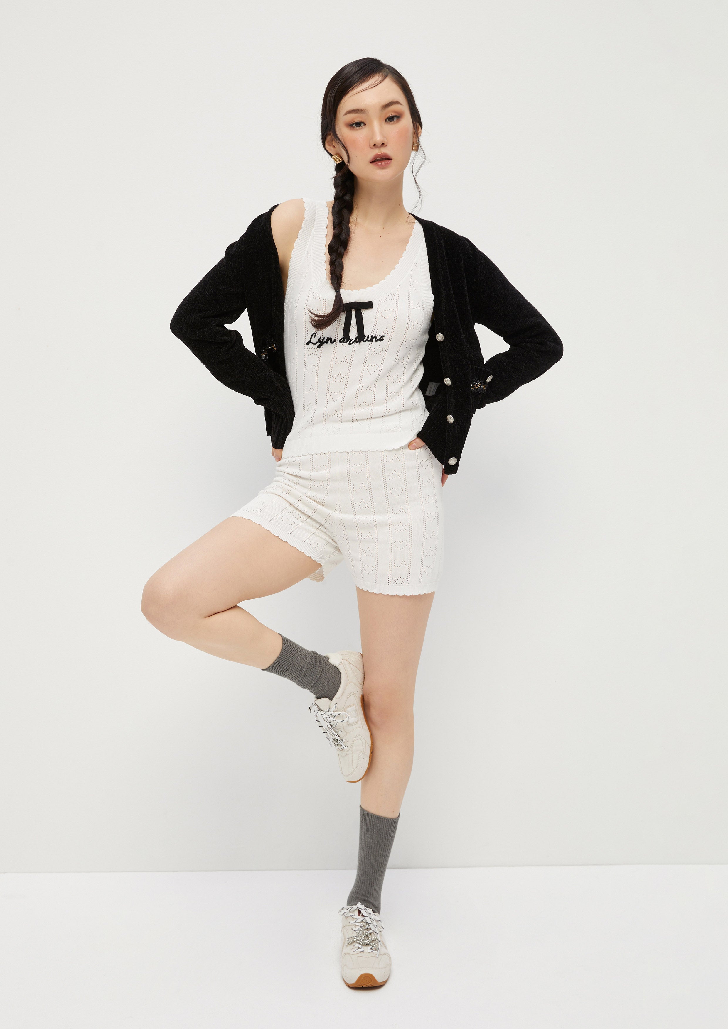 Knitted Top With Short Set Don't Call It Cute