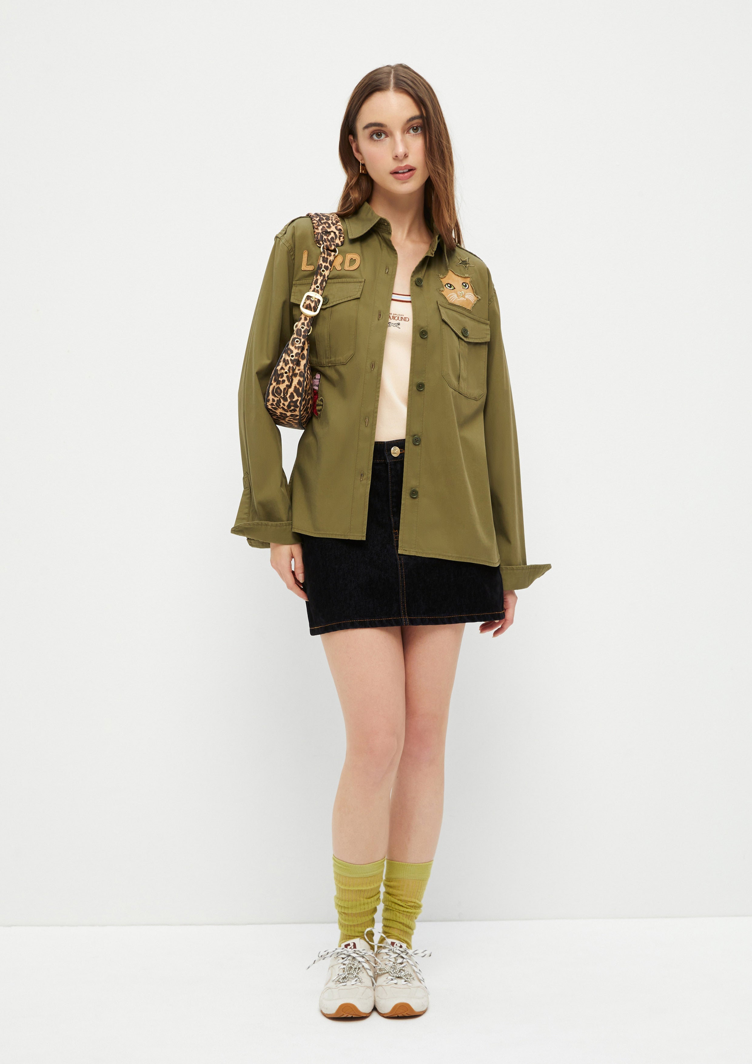 Patch Long Sleeve Shirt The Eyes of Jungle