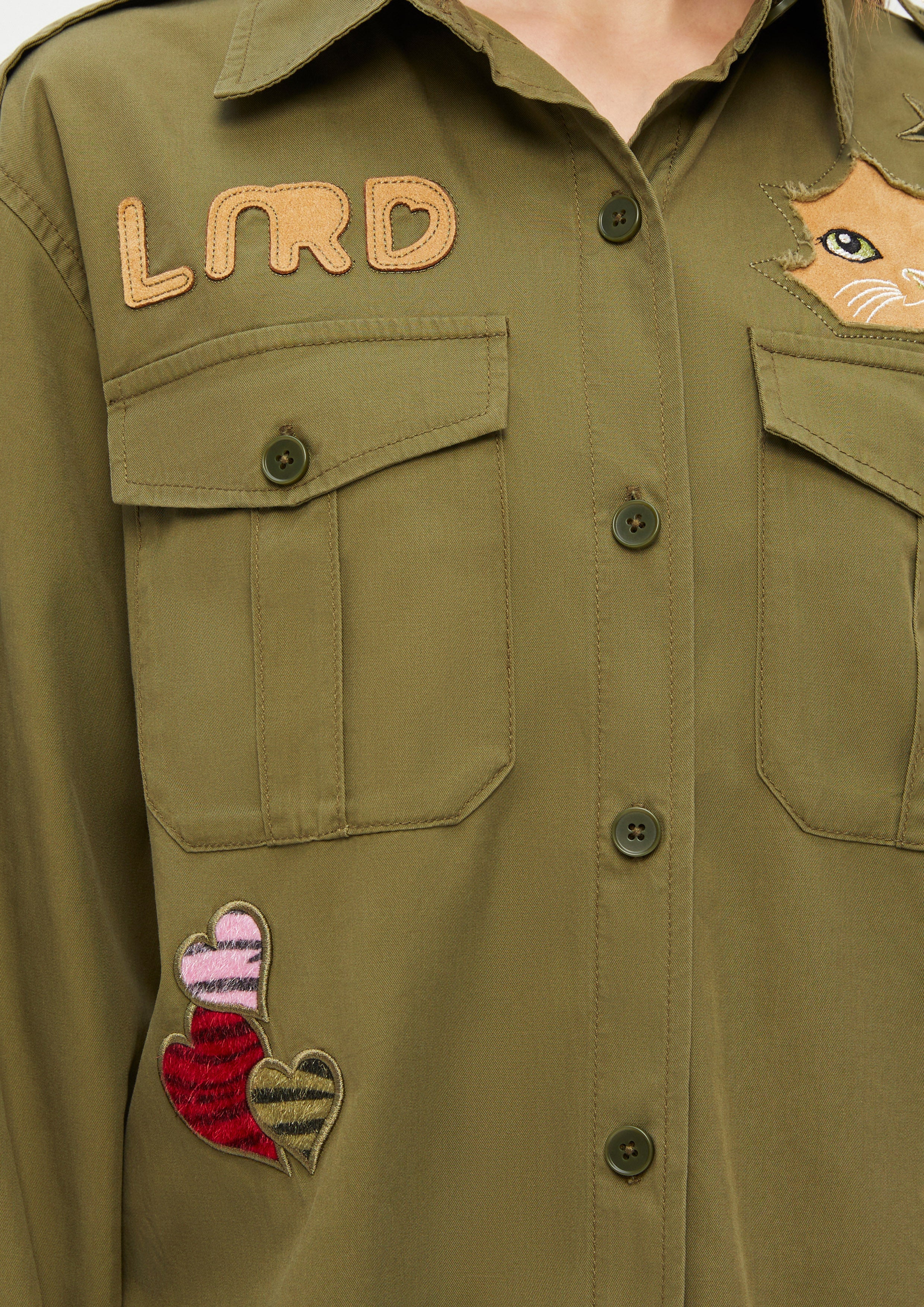 Patch Long Sleeve Shirt The Eyes of Jungle
