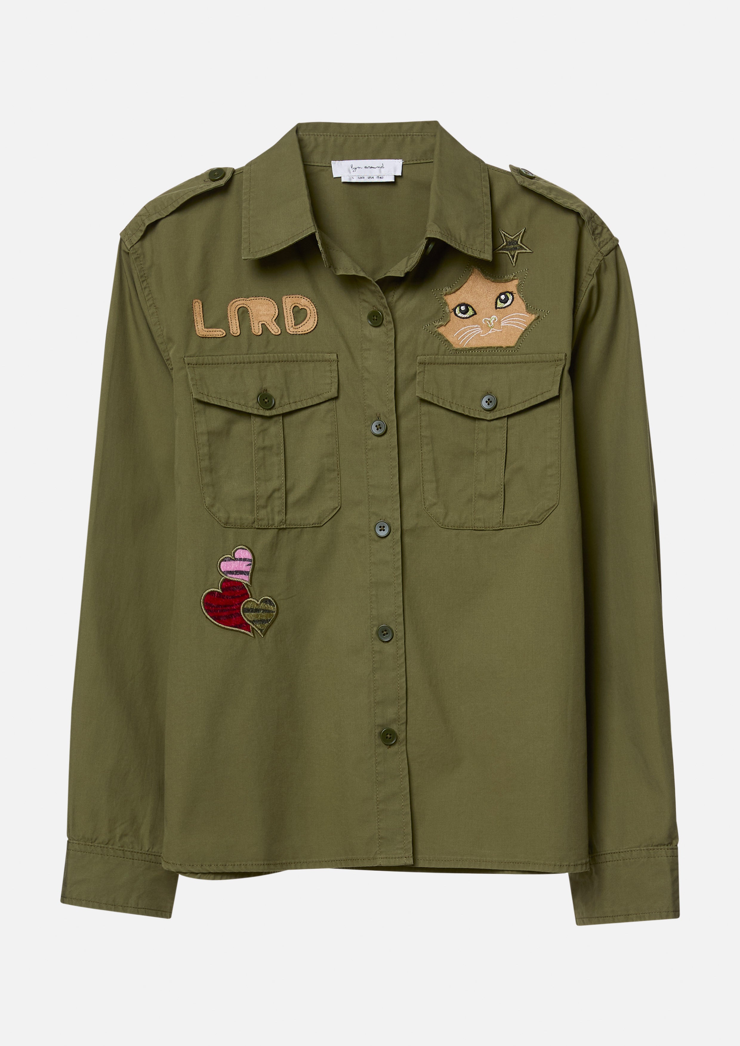 Patch Long Sleeve Shirt The Eyes of Jungle