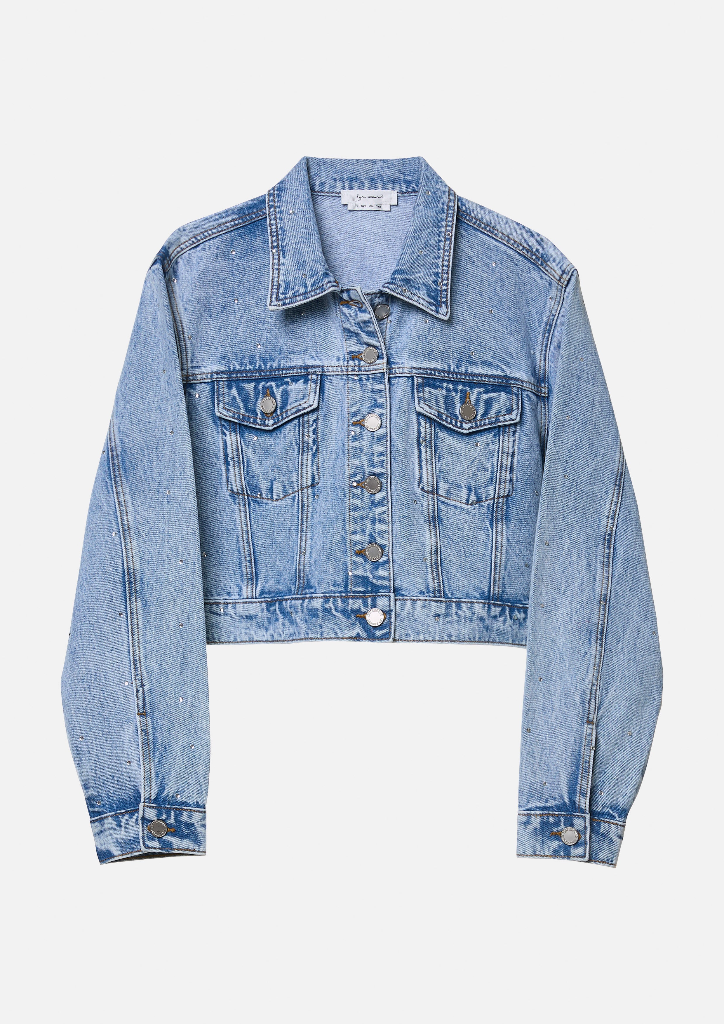 Denim Crop Jacket Mist Through The Pine