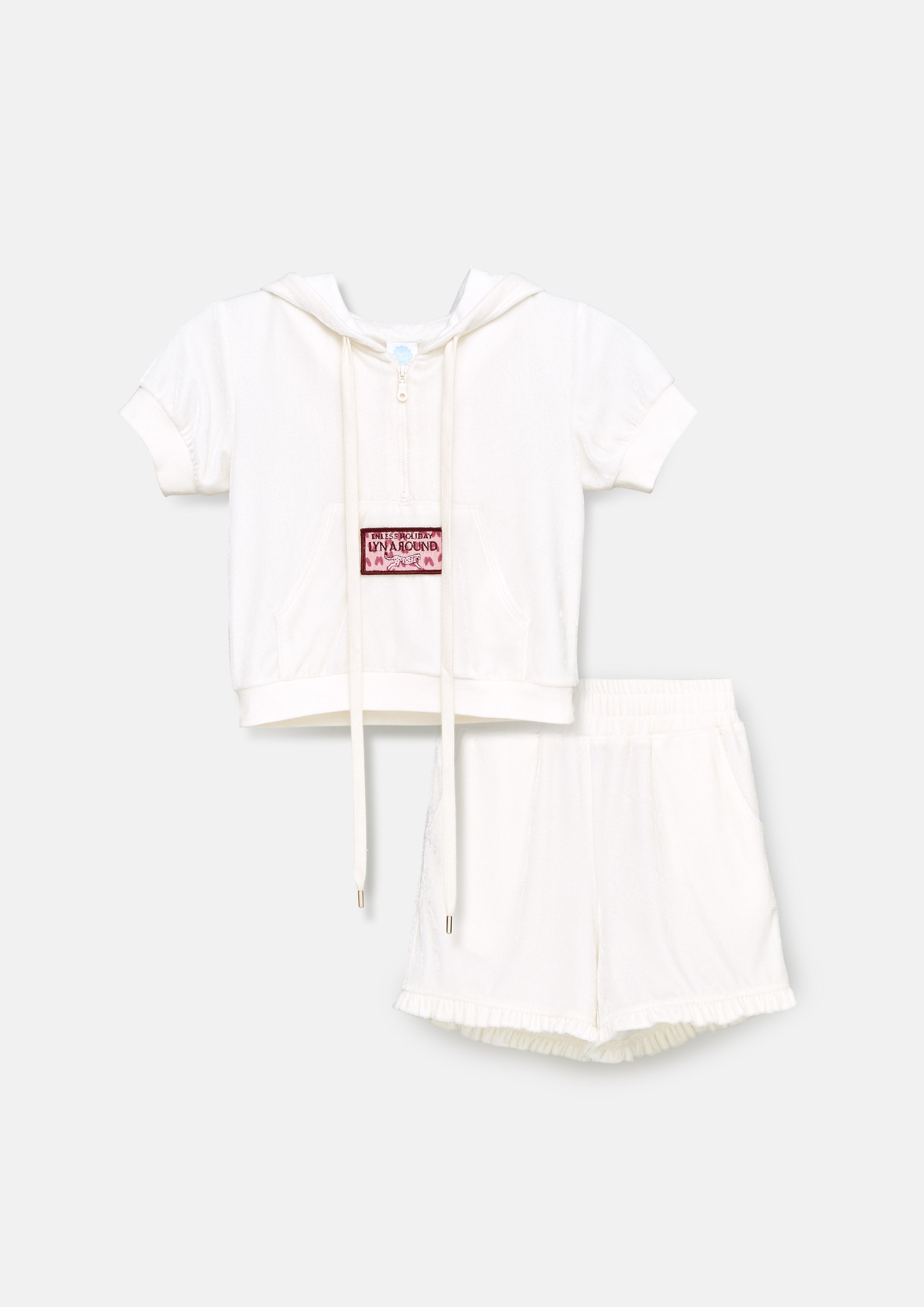 Short Sleeve Hood Top & Shorts Co-Ord Set For Girl Comfy Spots