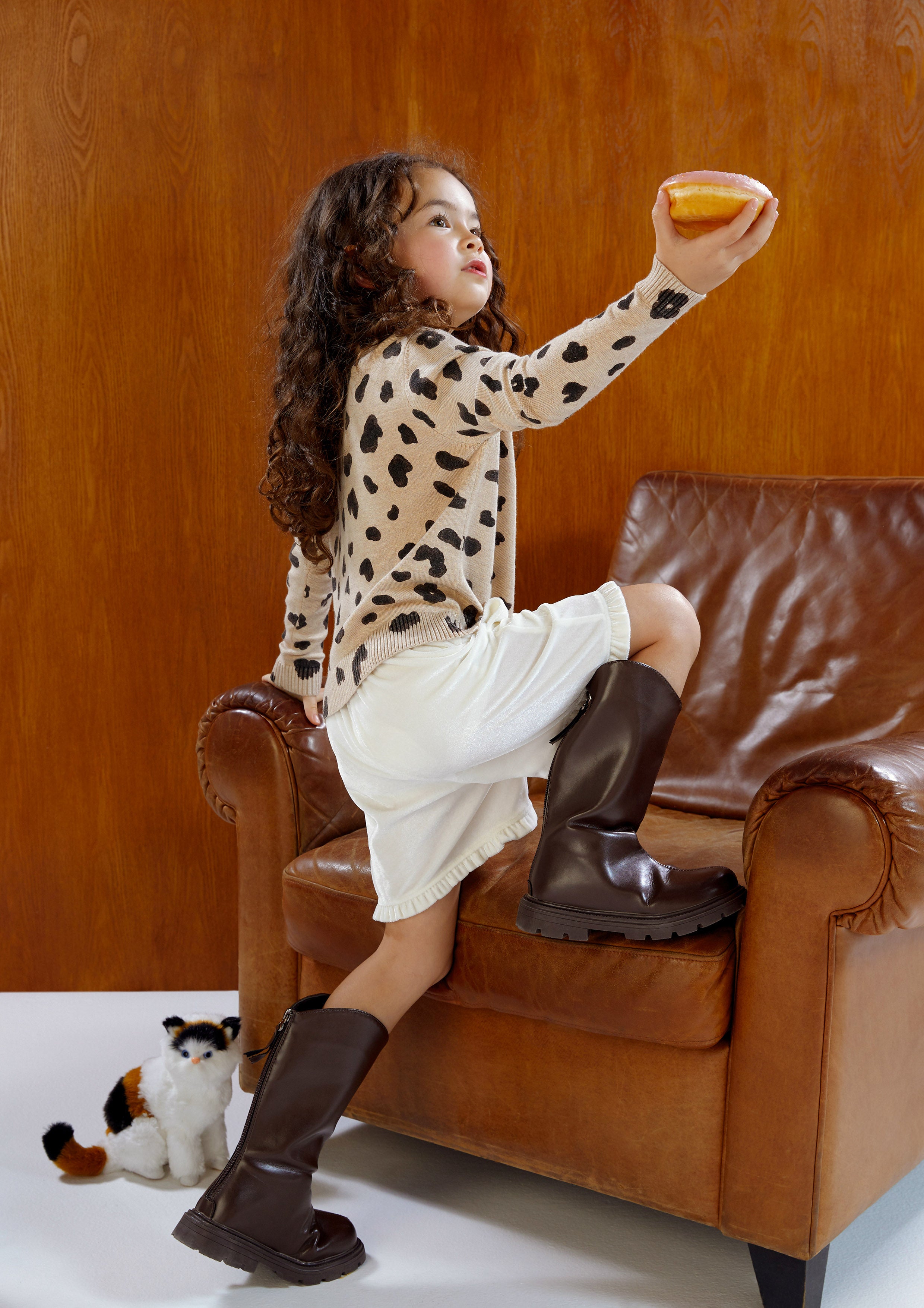 Leopard Print Cardigan For Girls King Shere Khan