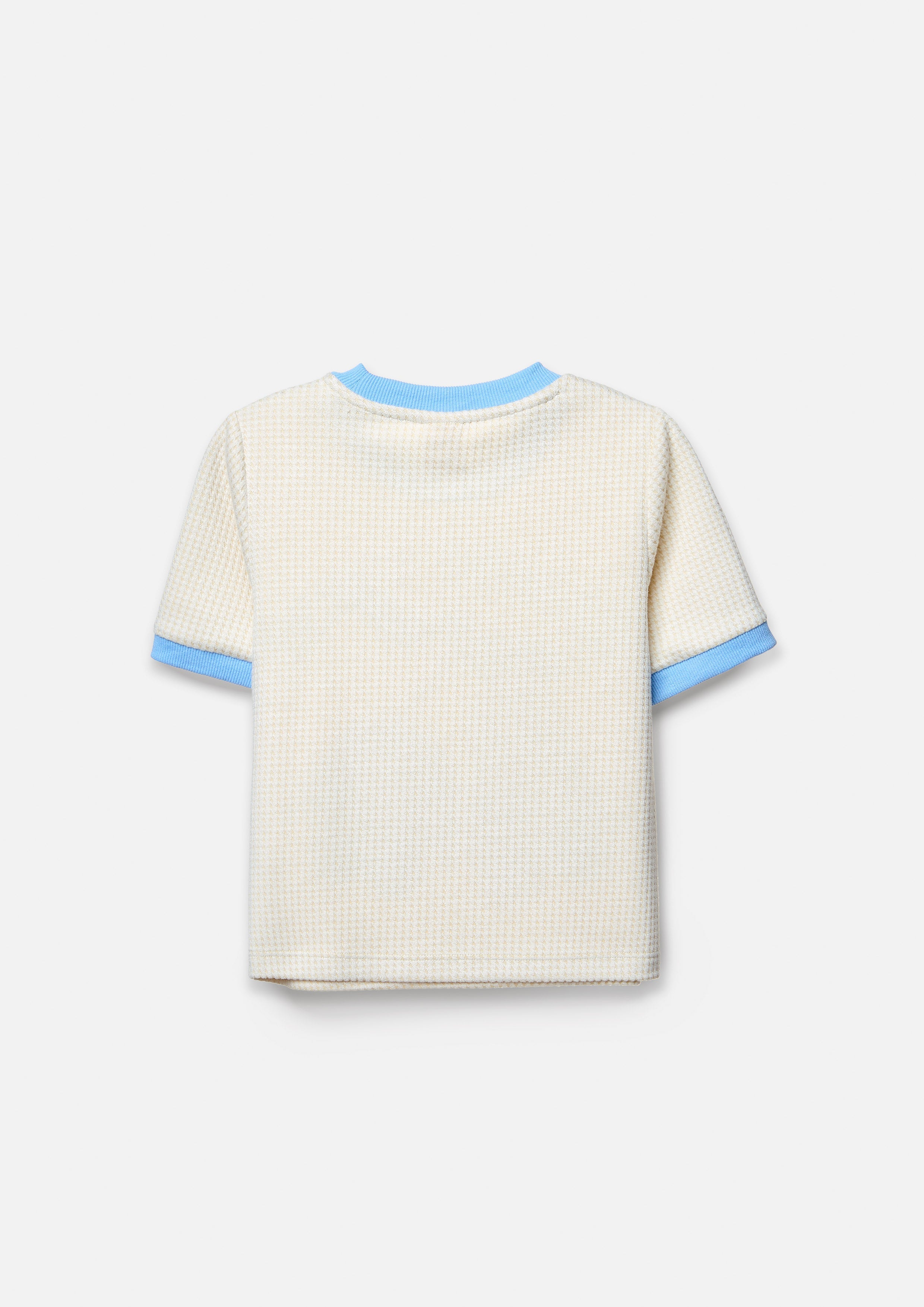 เสื้อยืดแขนสั้นปักลายสำหรับเด็ก